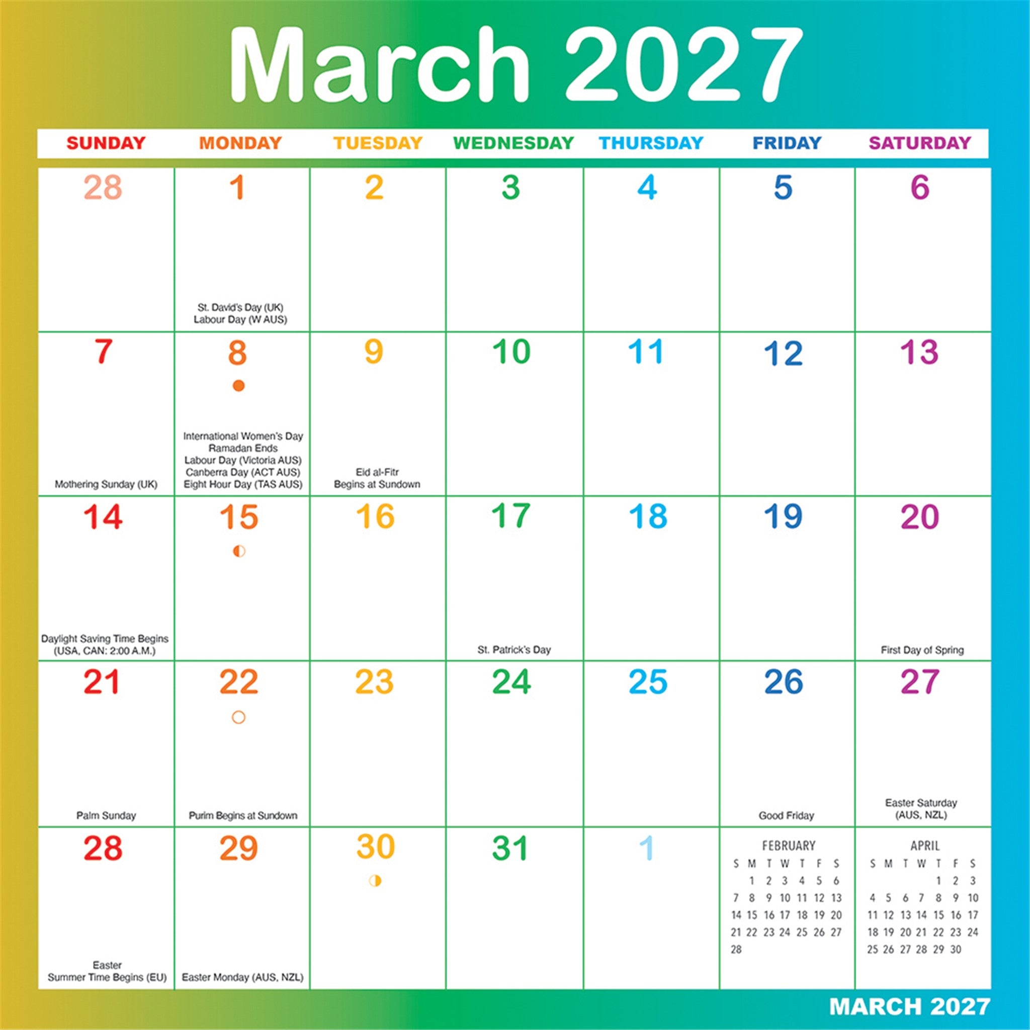 Rainbow Magic Grip Exclusive 2026-2027 Mini Calendar