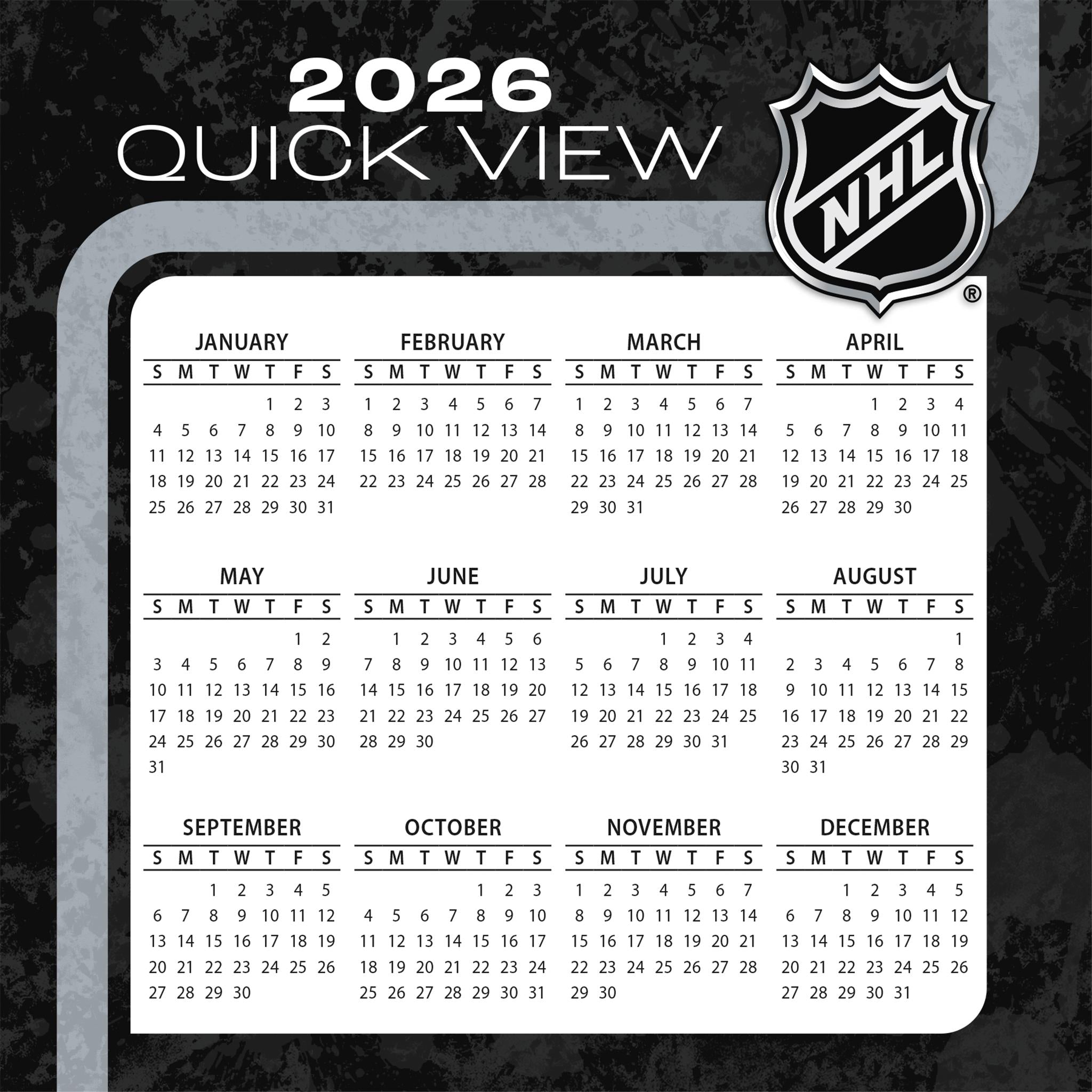 Calendrier des équipes de la LNH 2026