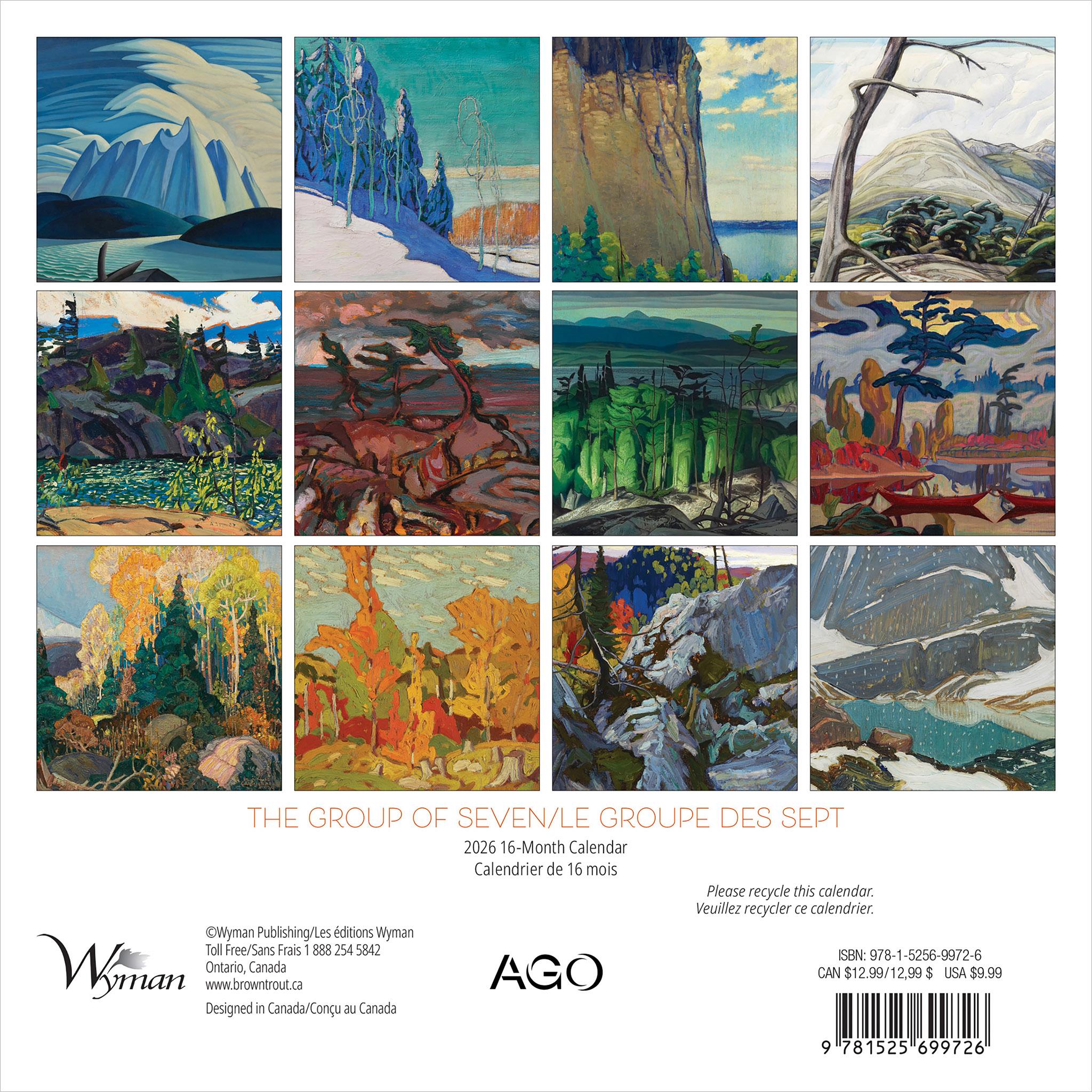 Mini-calendrier bilingue 2026 du Groupe des Sept (AGO) - Disponible uniquement en ligne