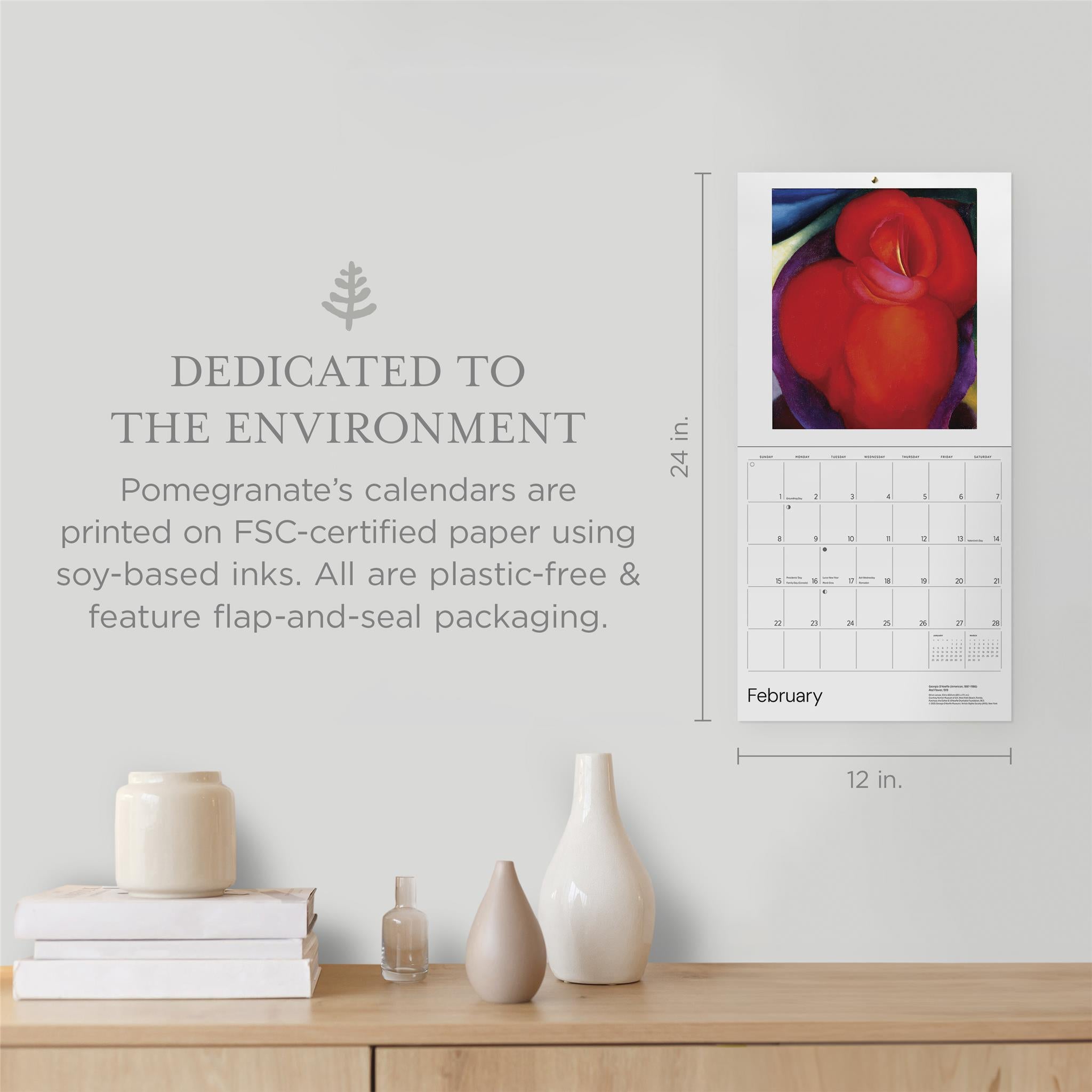 Calendrier mural Georgia Okeeffe 2026