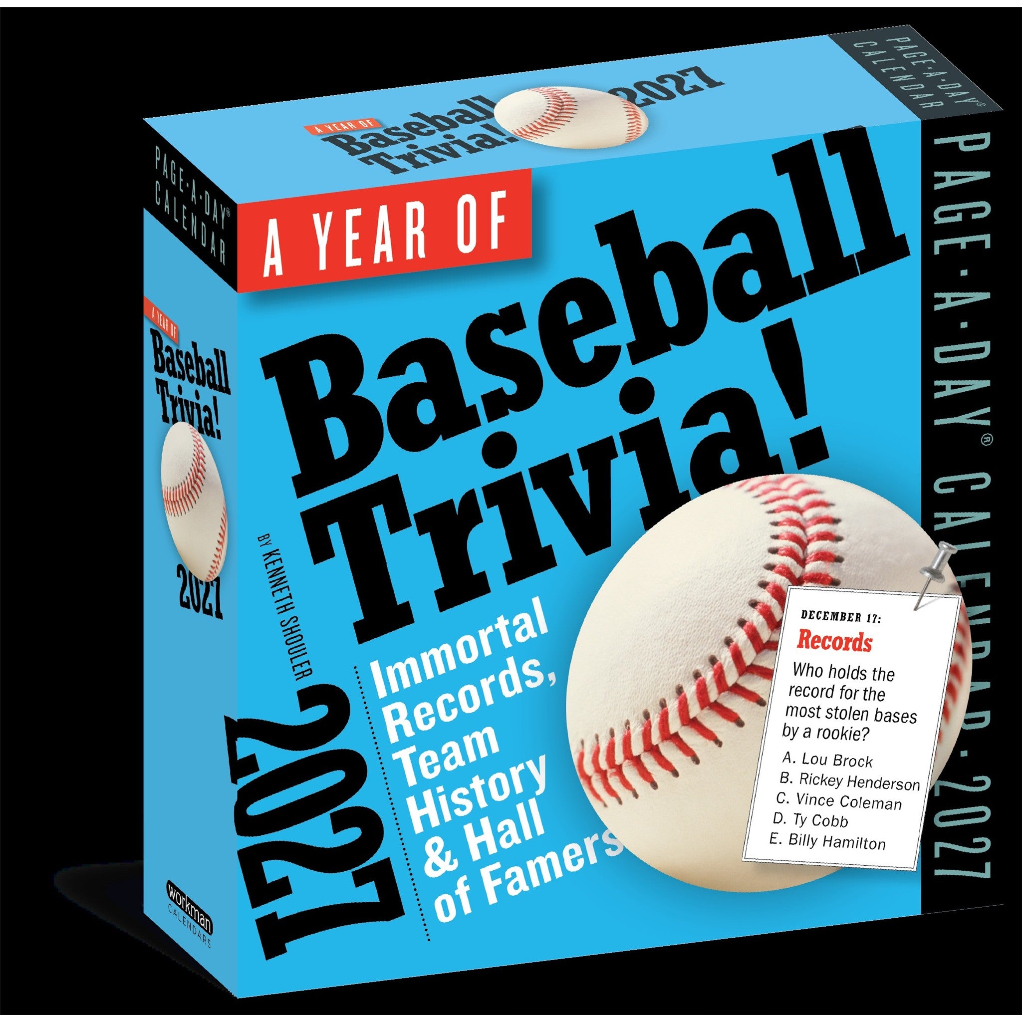 Un calendrier de bureau Un an d'anecdotes sur le baseball 2027