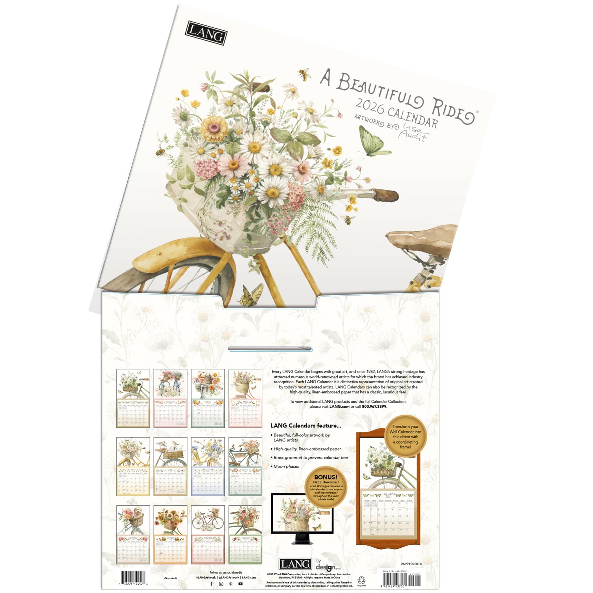 Calendrier mural de luxe A Beautiful Ride 2026