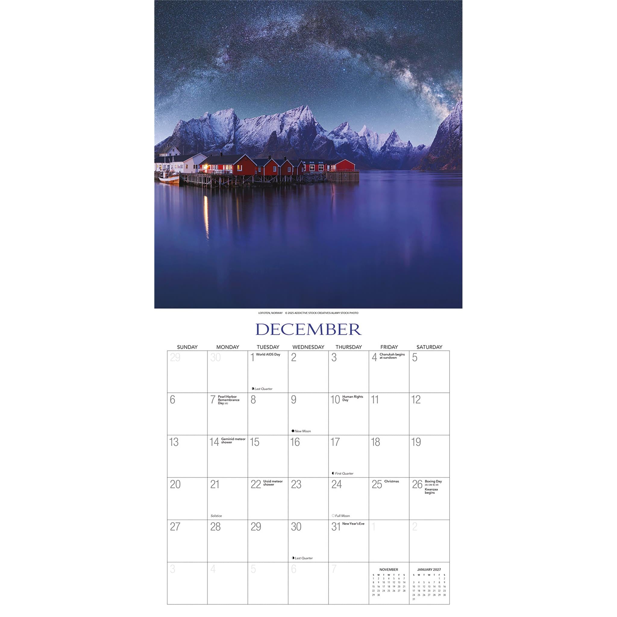 Galaxy Of Stars 2026 Wall Calendar