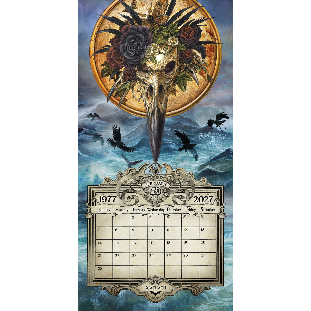 Calendrier Mural Alchemy 1977 Gothique 2027