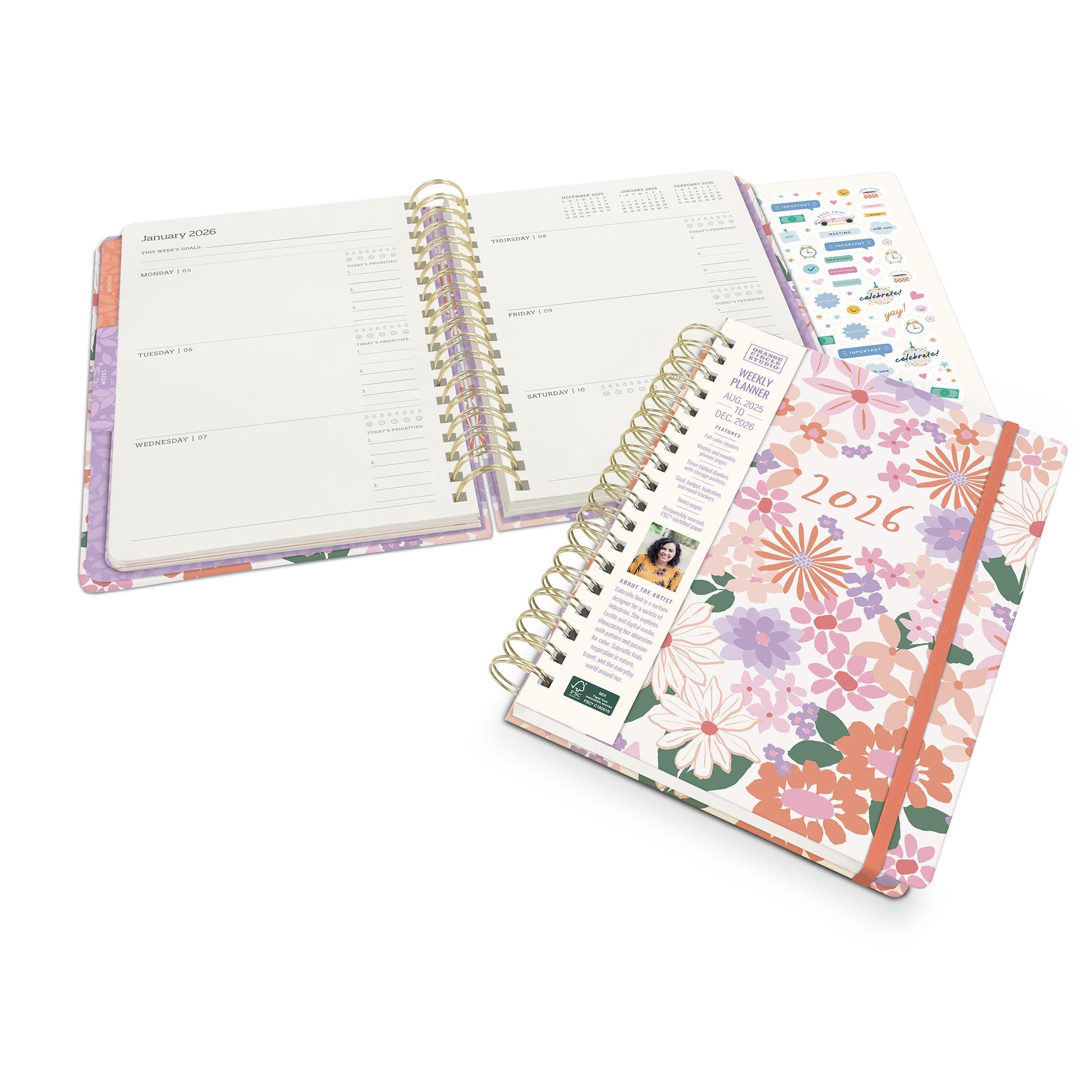 Secret Garden Tri-Tab 2025-2026 Engagement Calendar