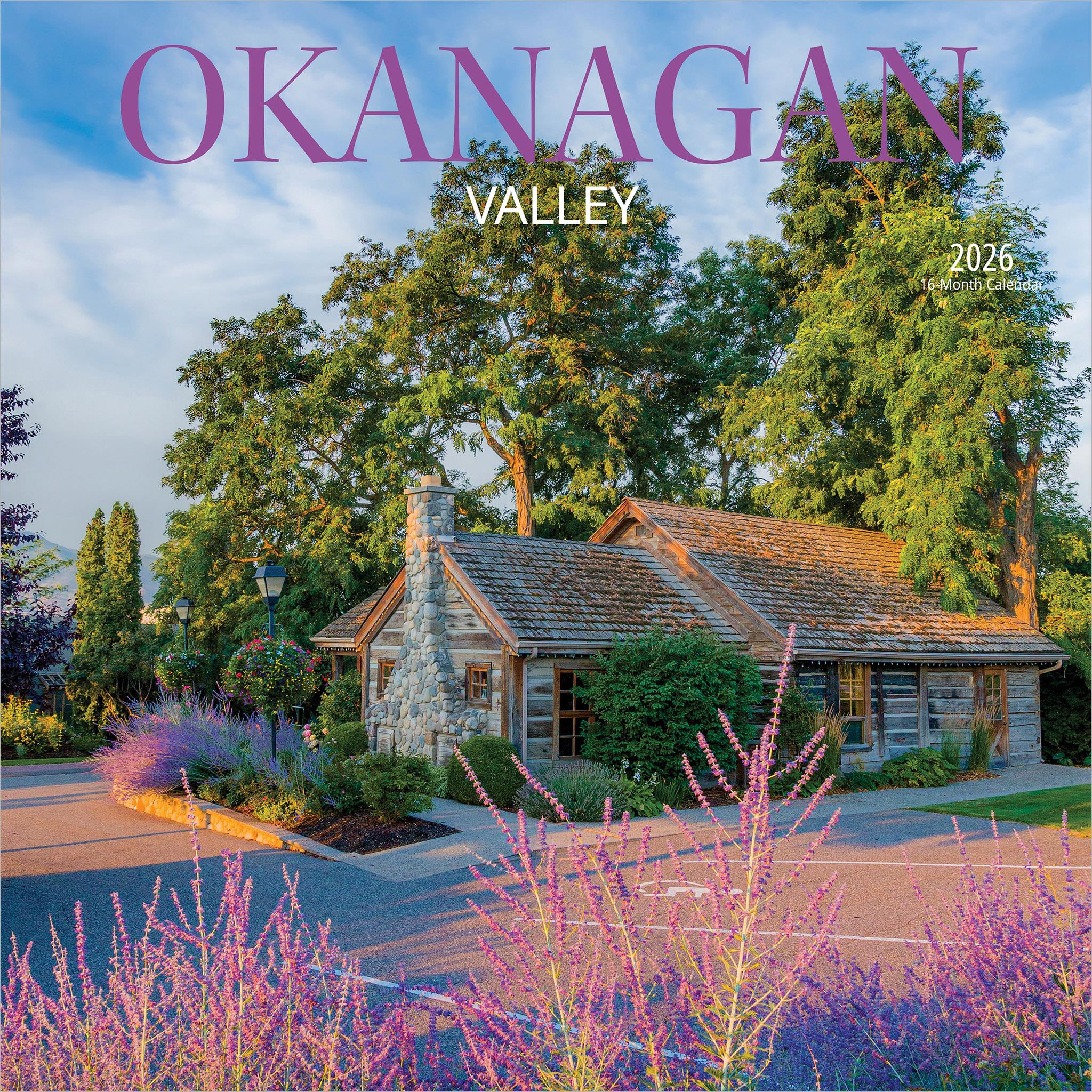 Calendrier mural de la vallée de l'Okanagan 2026