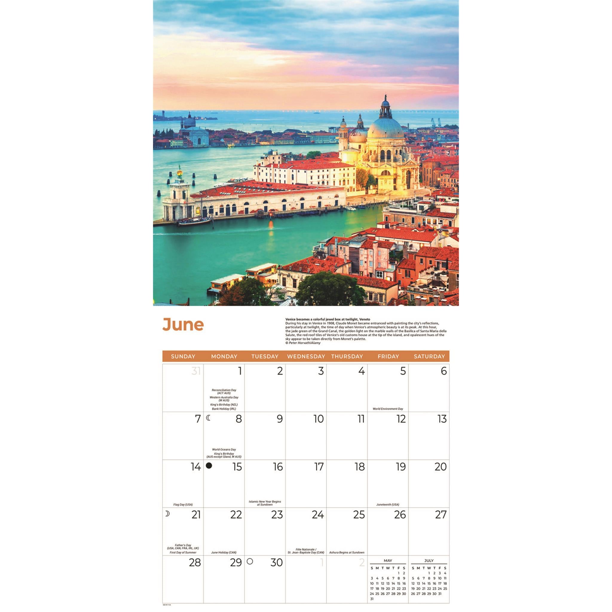Italy 2026 Wall Calendar