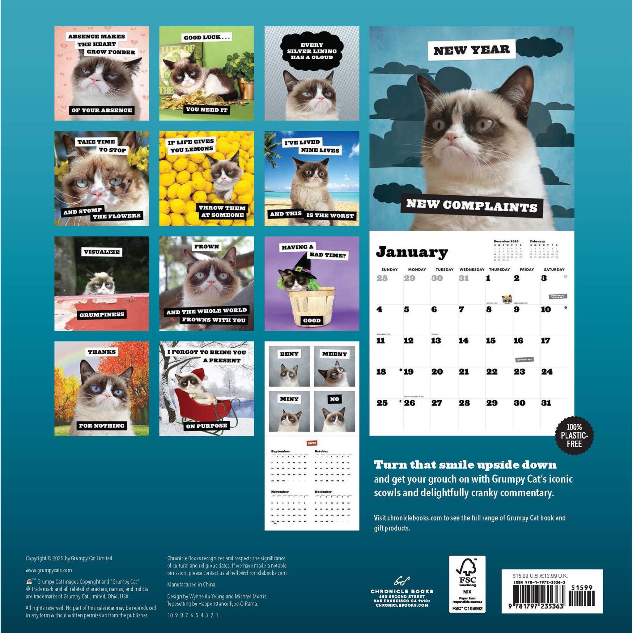 Calendrier mural Grumpy Cat 2026