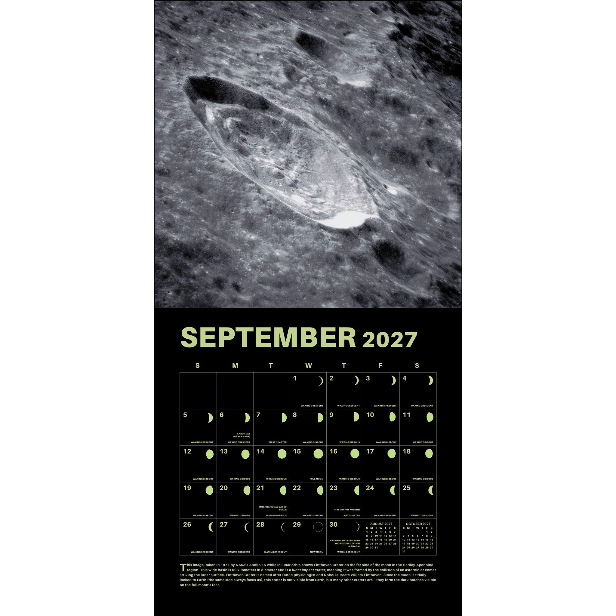 Calendrier mural Lunaire 2027