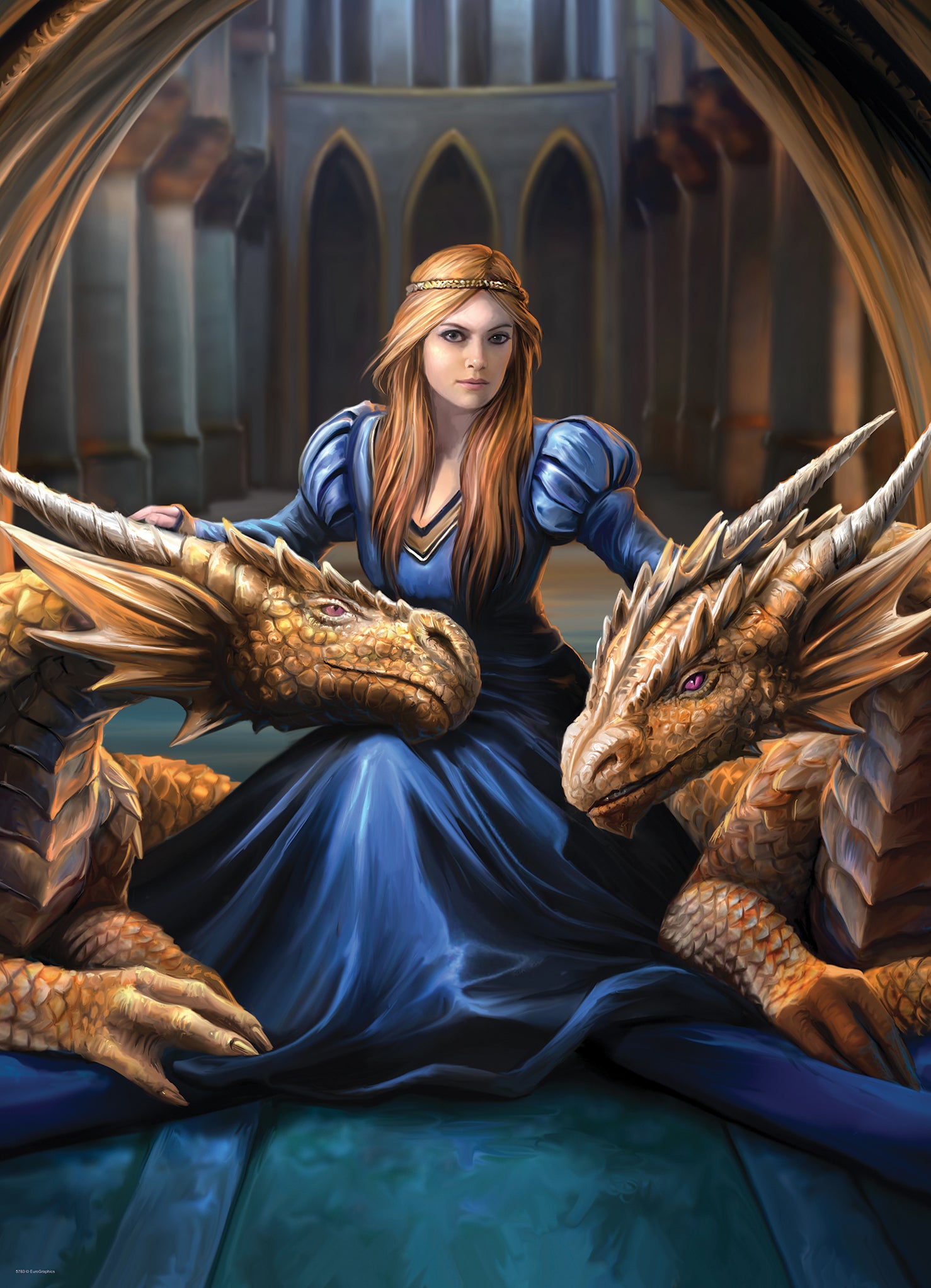 Puzzle de 1000 pièces « La fille dragon à la loyauté féroce » d'Anne Stokes