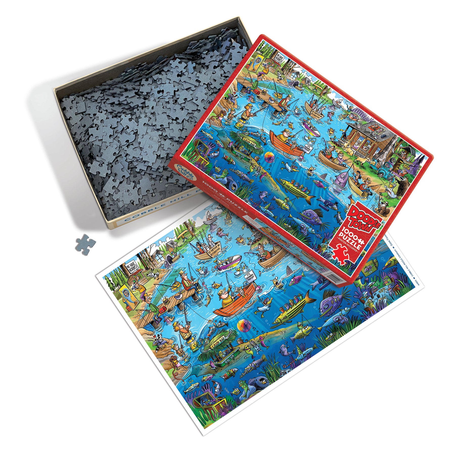 Puzzle DoodleTown Gone Fishing de 1000 pièces