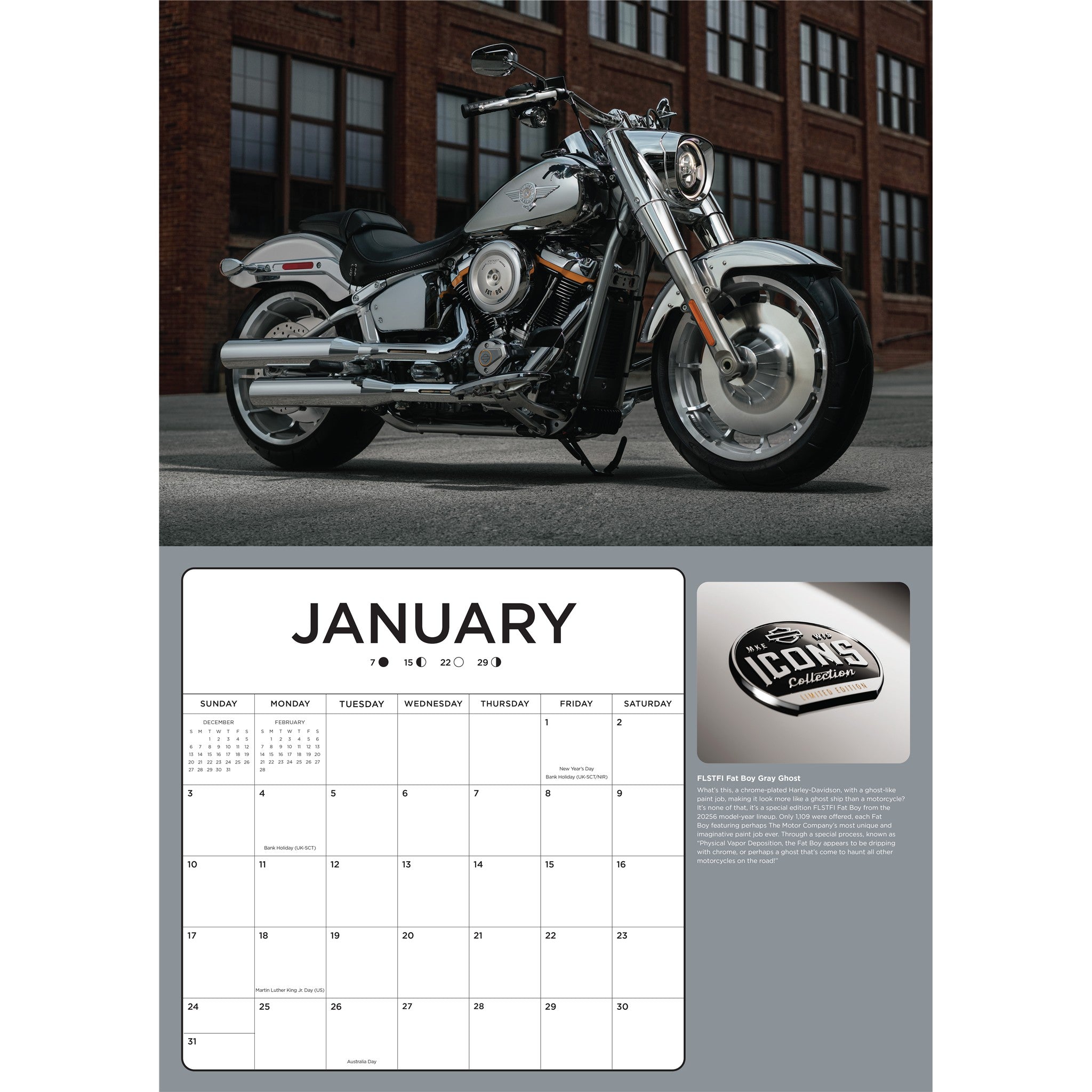 Calendrier mural Harley Davidson Deluxe 2027