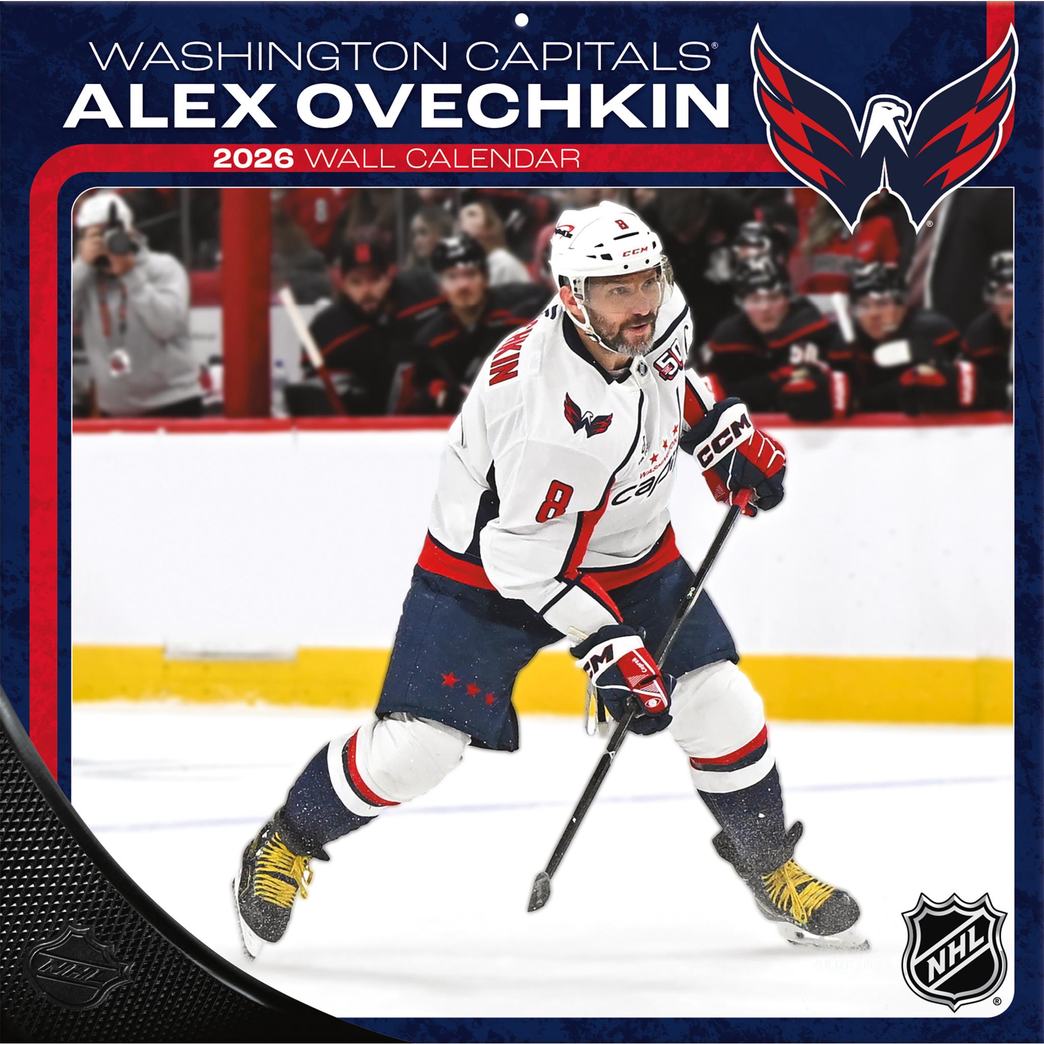 Calendrier mural 2026 d'Alex Ovechkin, Capitals de Washington (NHL)