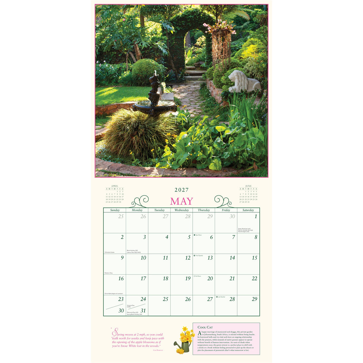 Calendrier mural Jardin secret 2027