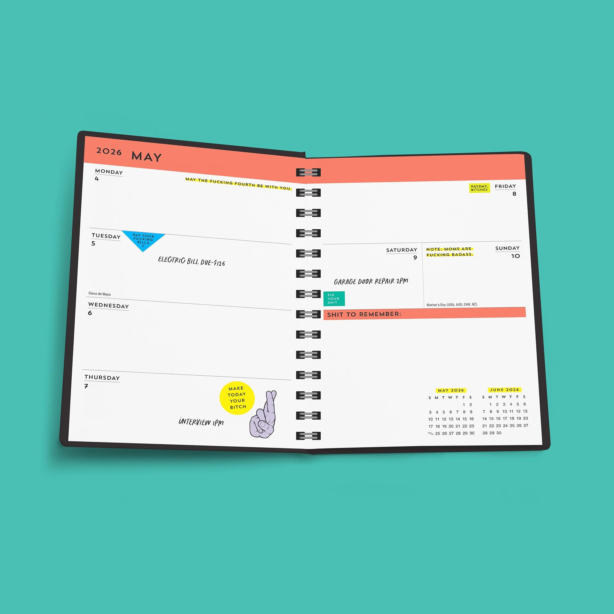 Carpe Fucking Diem 2025-2026 Engagement Calendar