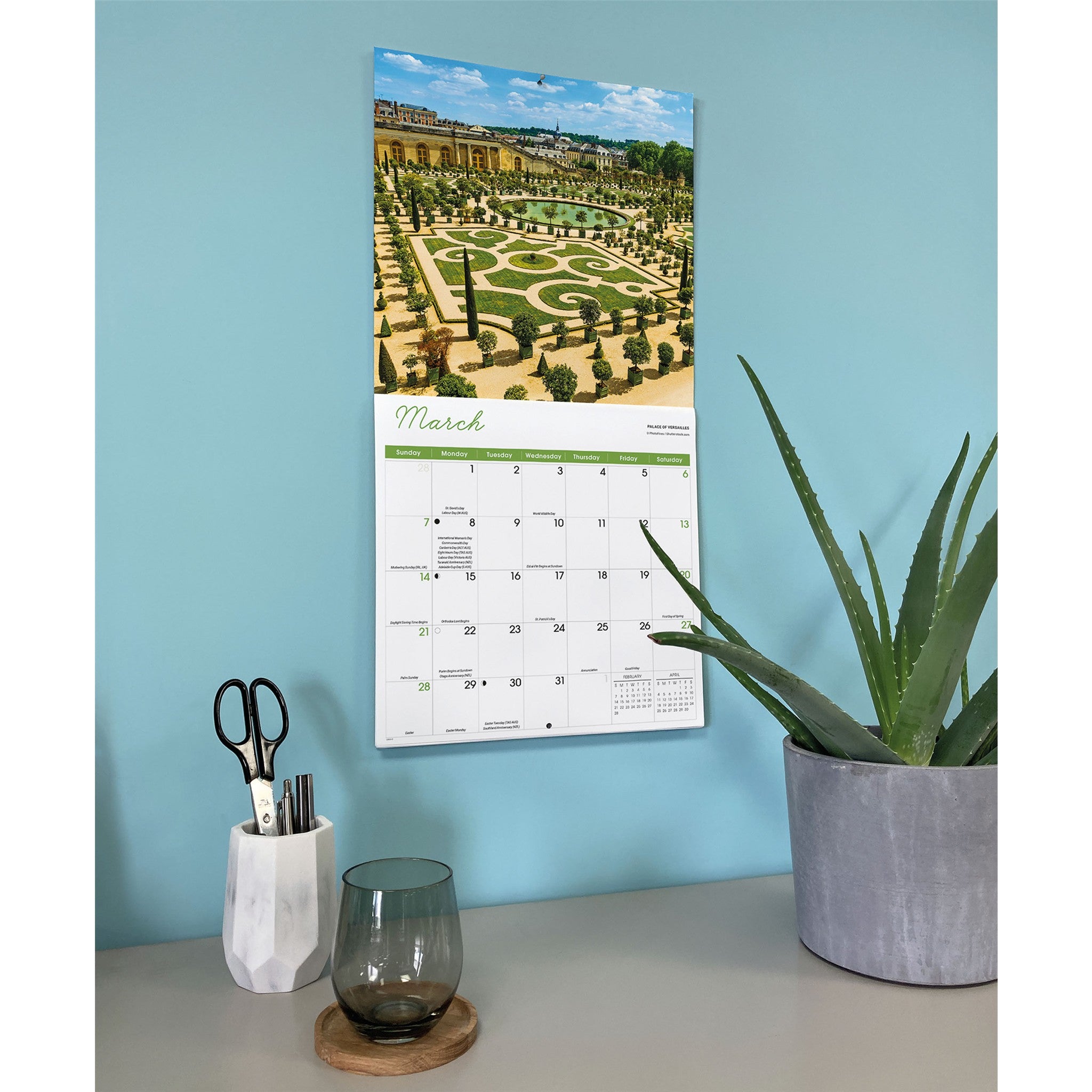 Calendrier mural Paris 2027