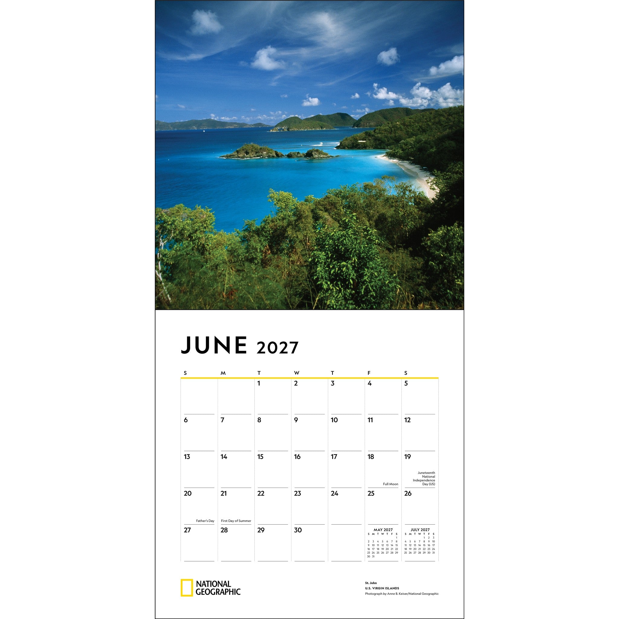 National Geographic: Most Beautiful Places 2027 Wall Calendar