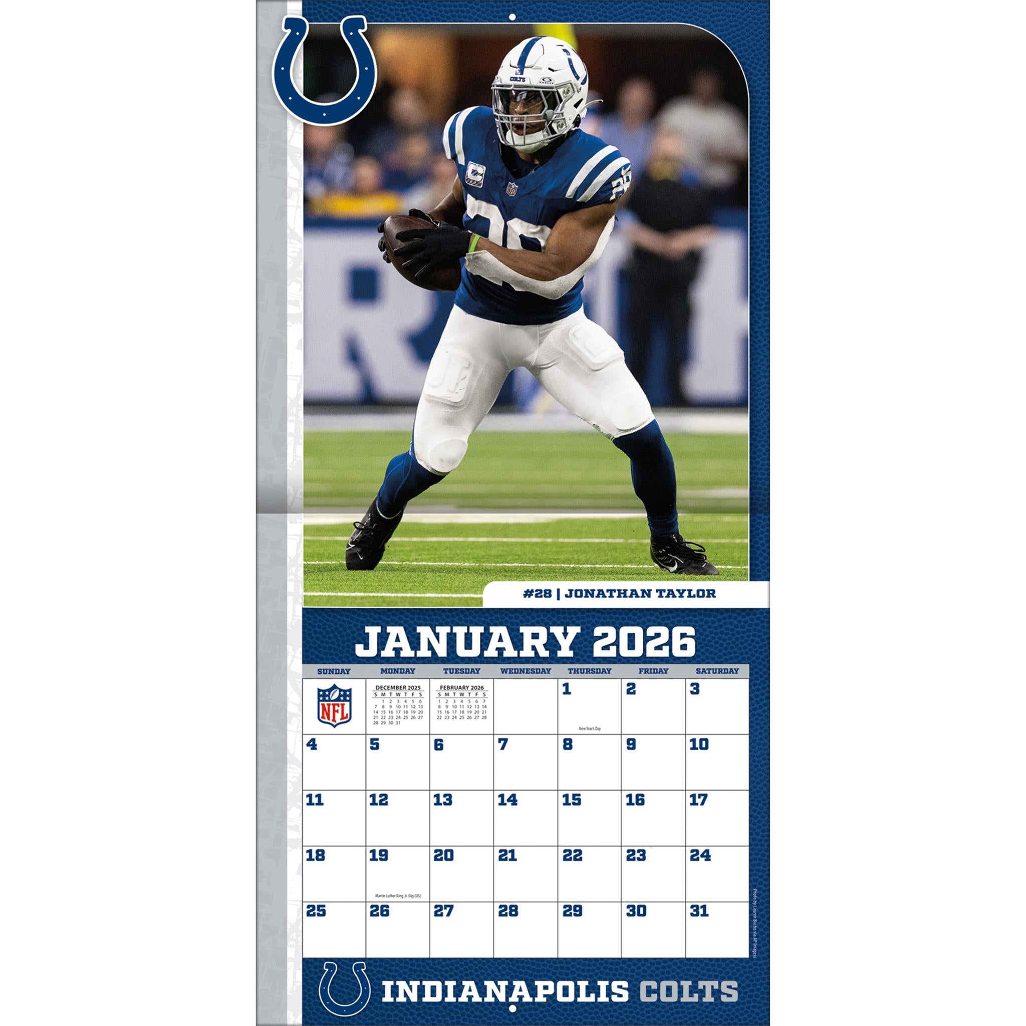 NFL Indianapolis Colts 2026 Wall Calendar - Online Only