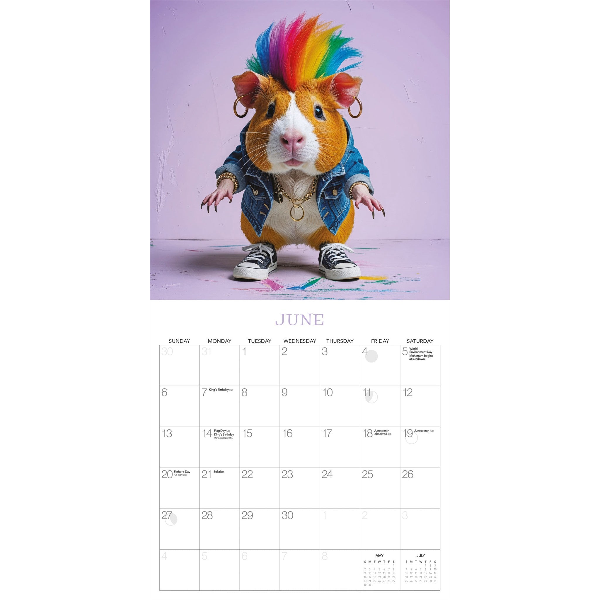 Les Cochons d'Inde, C'est Super ! Calendrier mural 2027