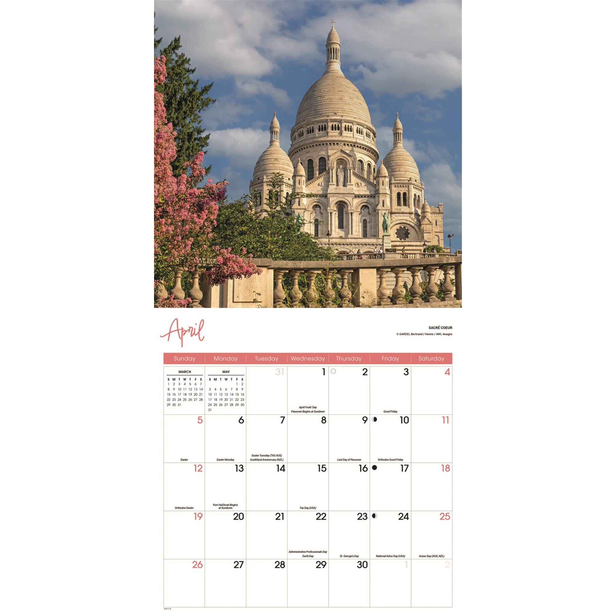 Paris 2026 Wall Calendar