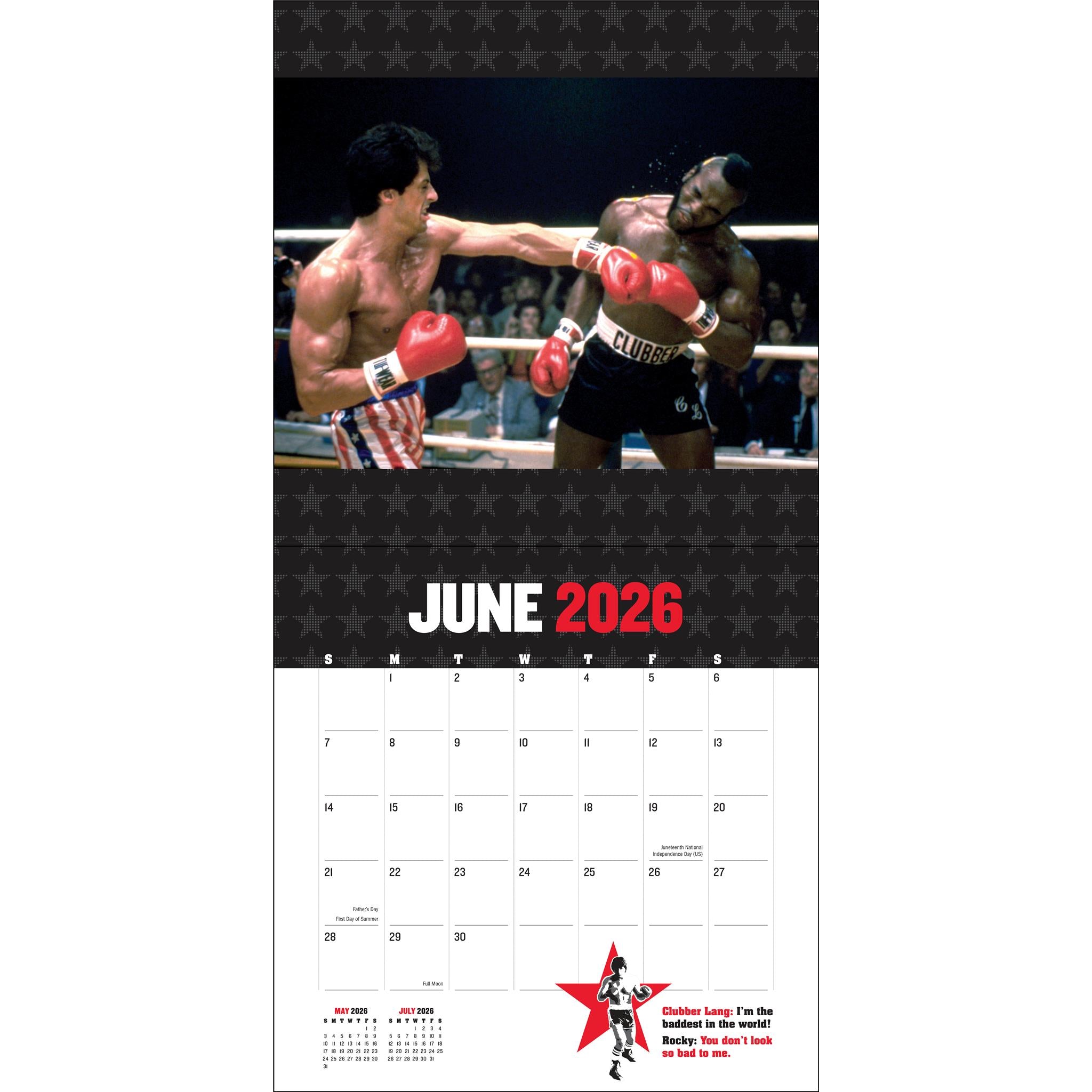 Rocky 2026 Wall Calendar - Online Only