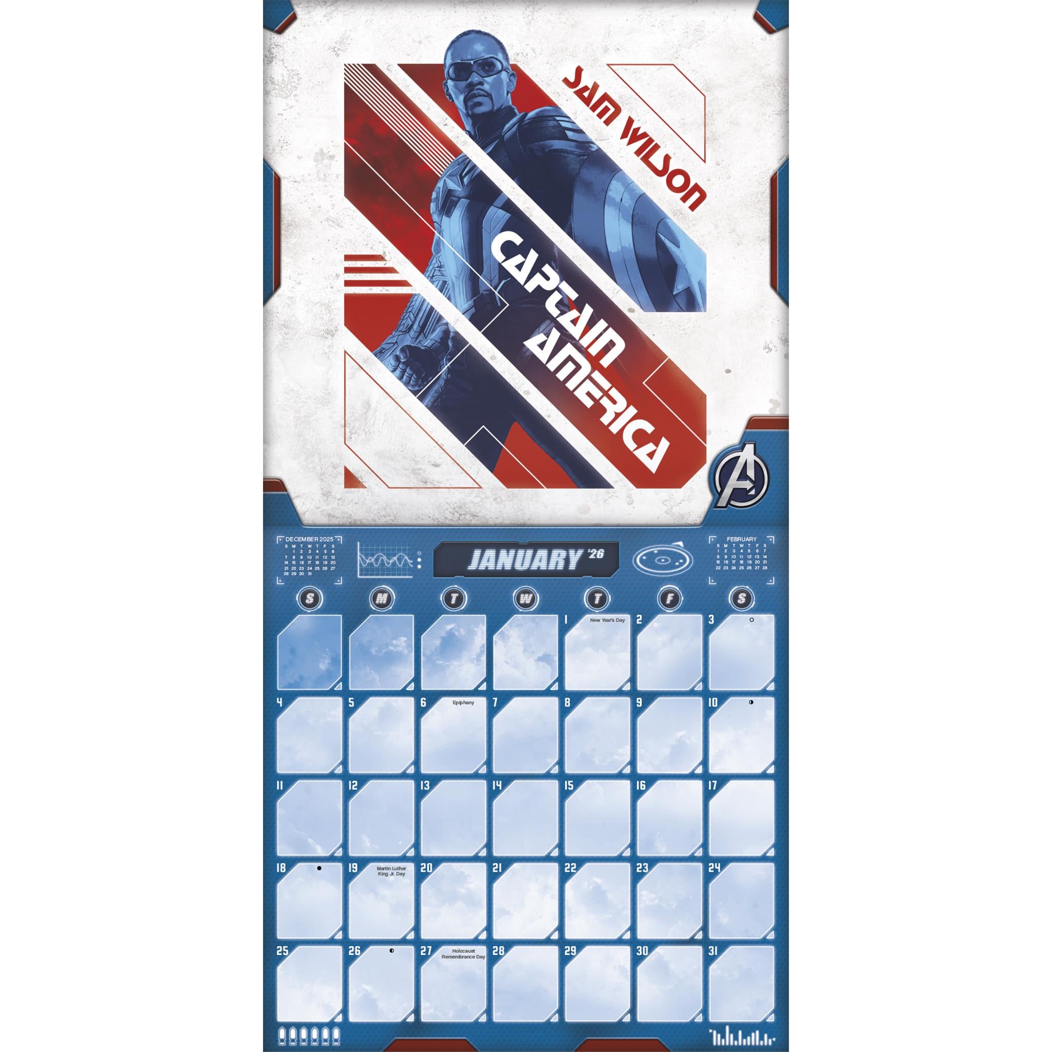 Calendrier mural Captain America : Le Meilleur des mondes 2026 - Disponible uniquement en ligne