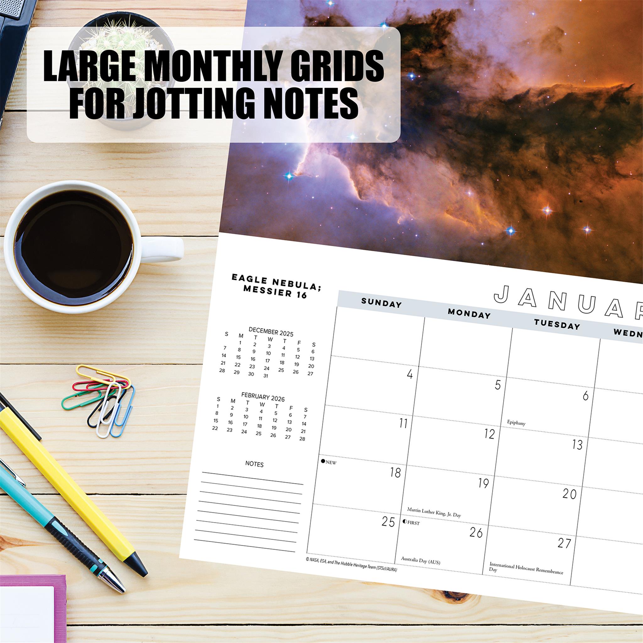 Calendrier panoramique astronomique 2026 (format slim) - Disponible uniquement en ligne