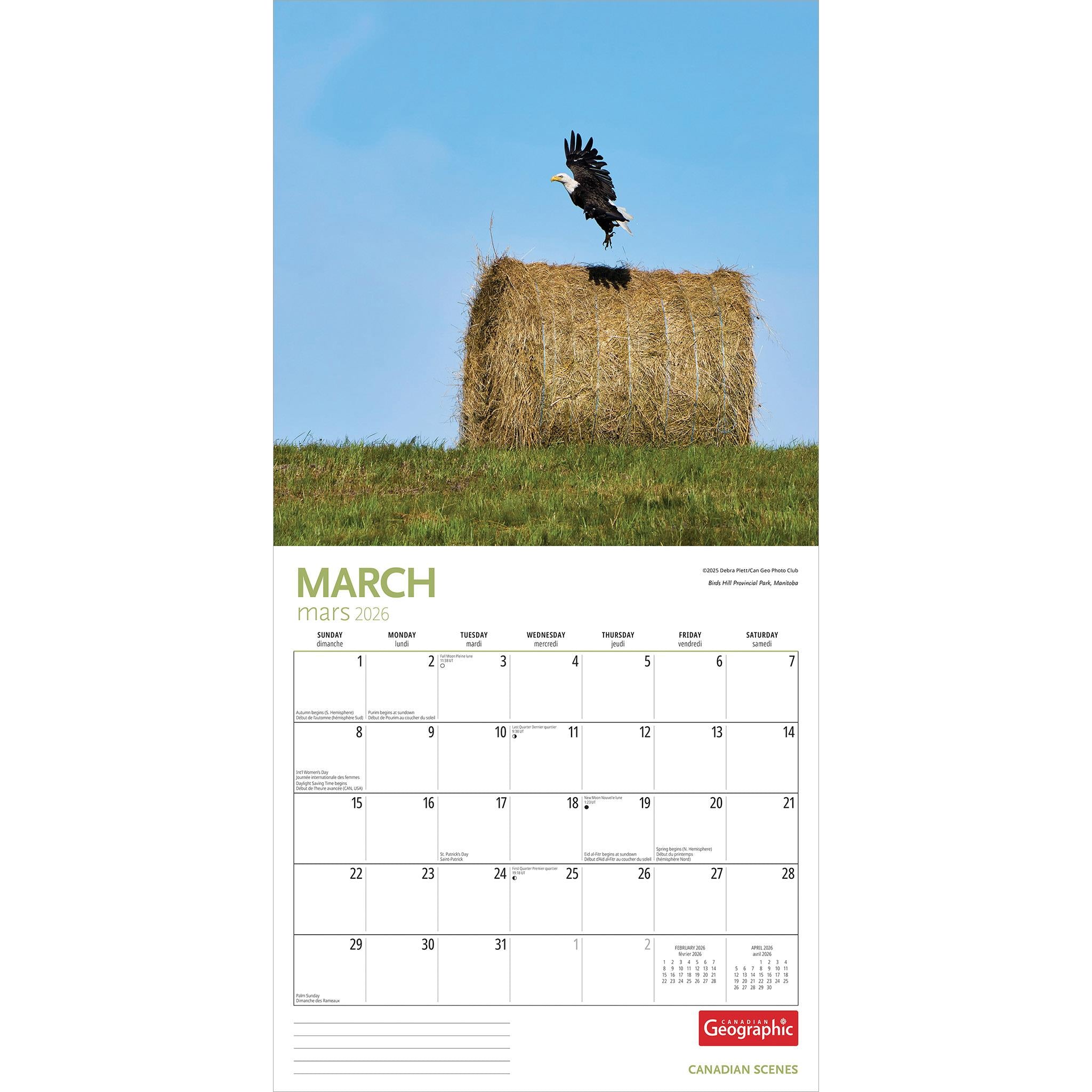 Canadian Geographic Canadian Scenes 2026 Wall Calendar