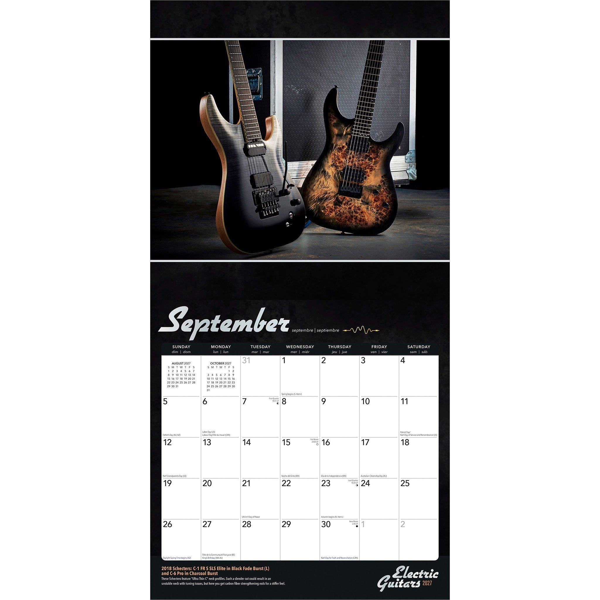 Electric Guitars 2027 Wall Calendar