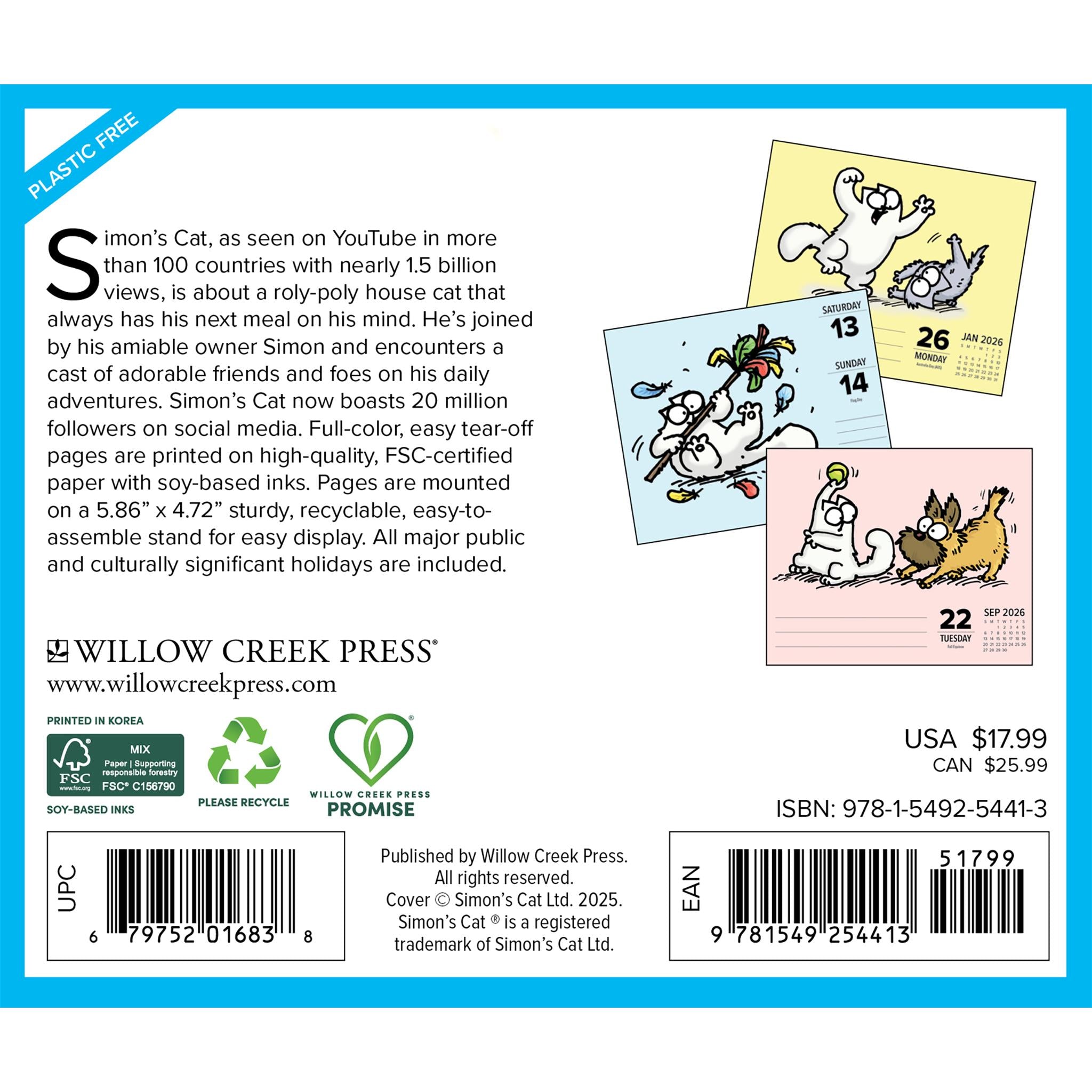 Calendrier Simons Cat 2026 en boîte - Disponible uniquement en ligne