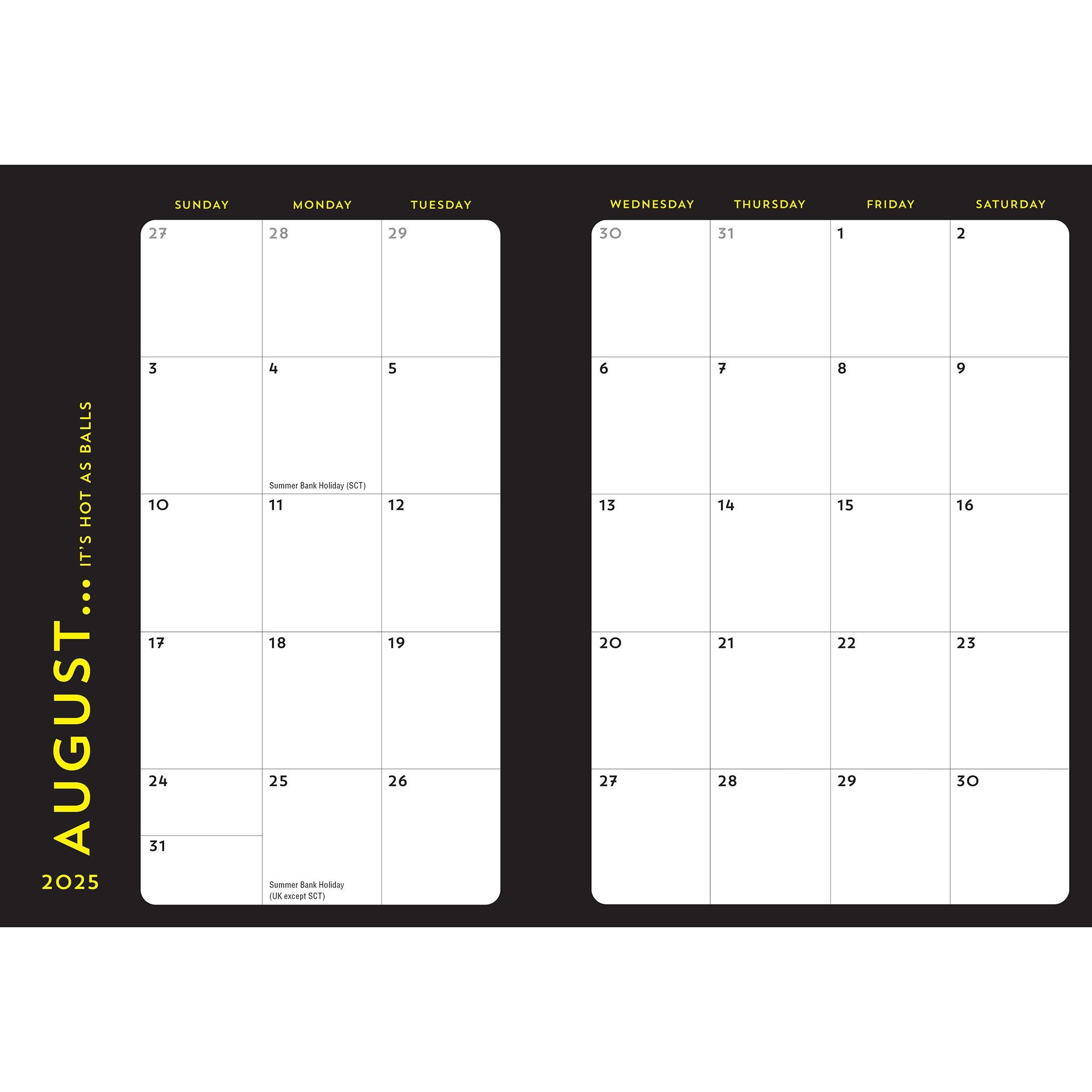 Carpe Fucking Diem 2025-2026 Engagement Calendar