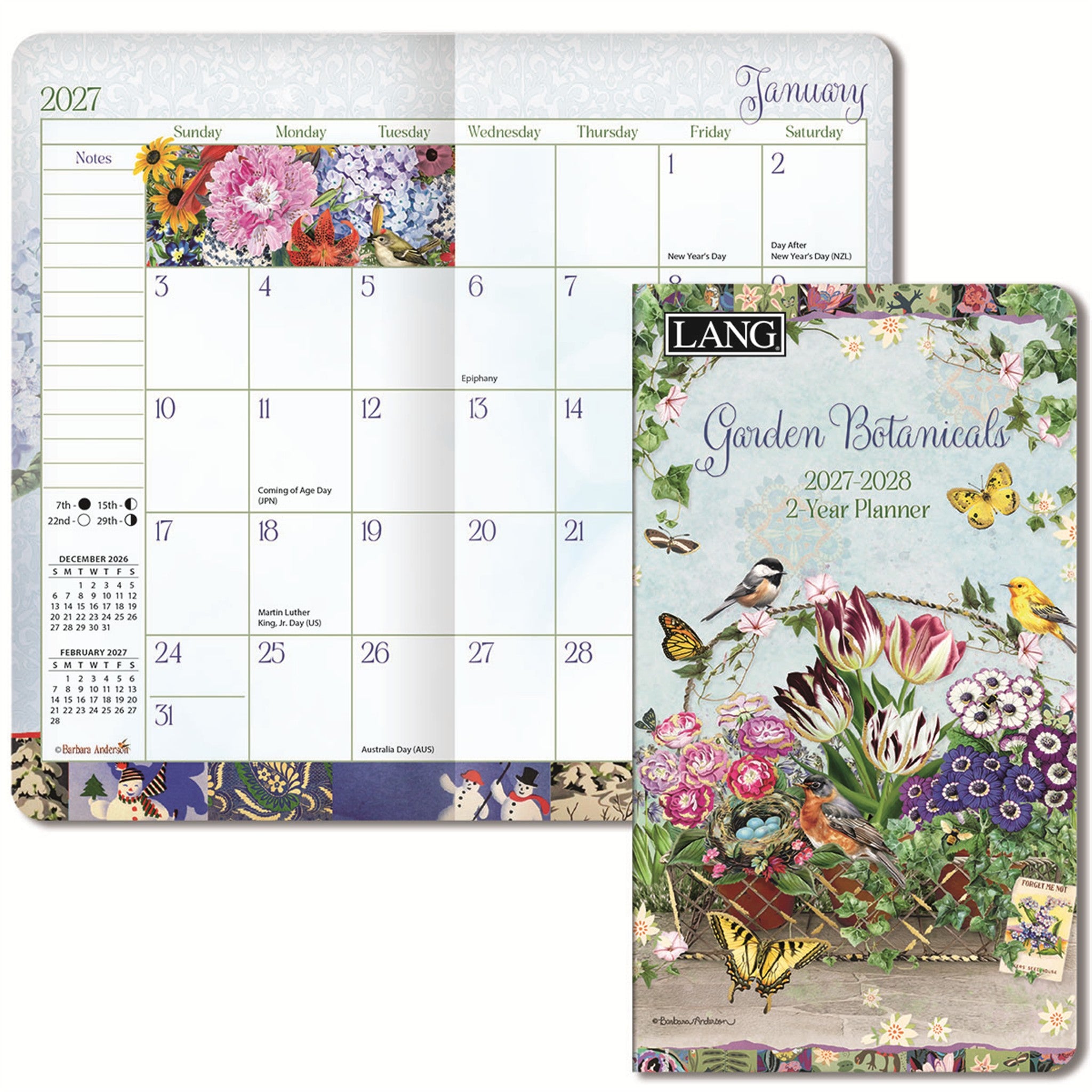 Agenda de poche 2 ans Jardin Botanique 2027-2028