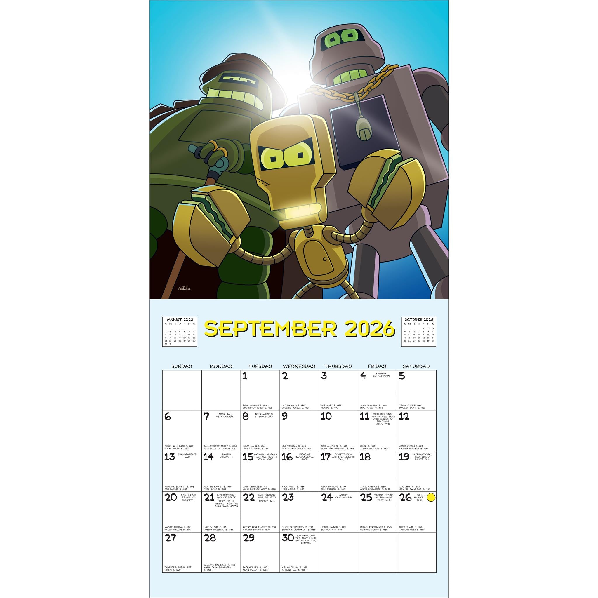 Futurama 2026 Wall Calendar