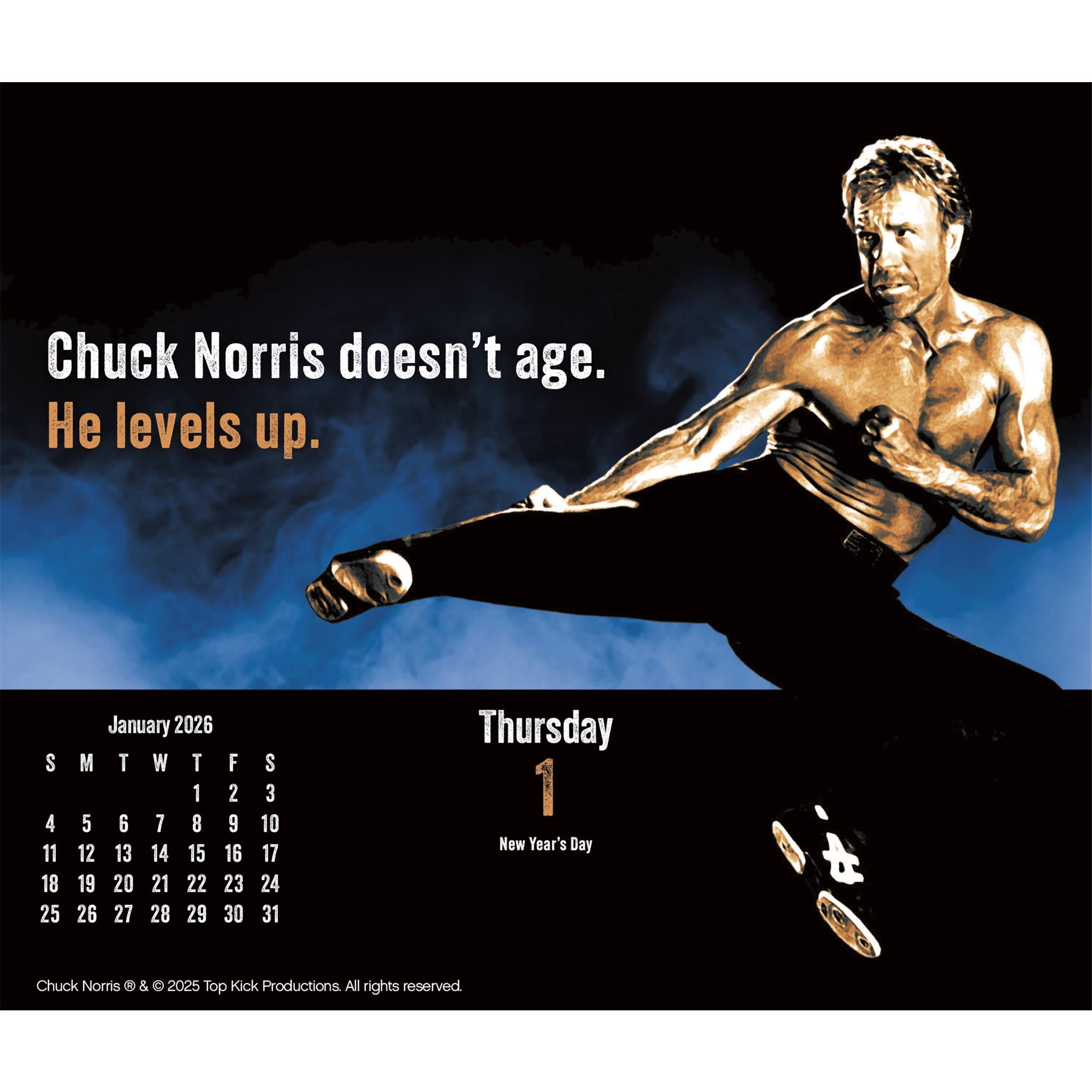 Calendrier Chuck Norris 2026