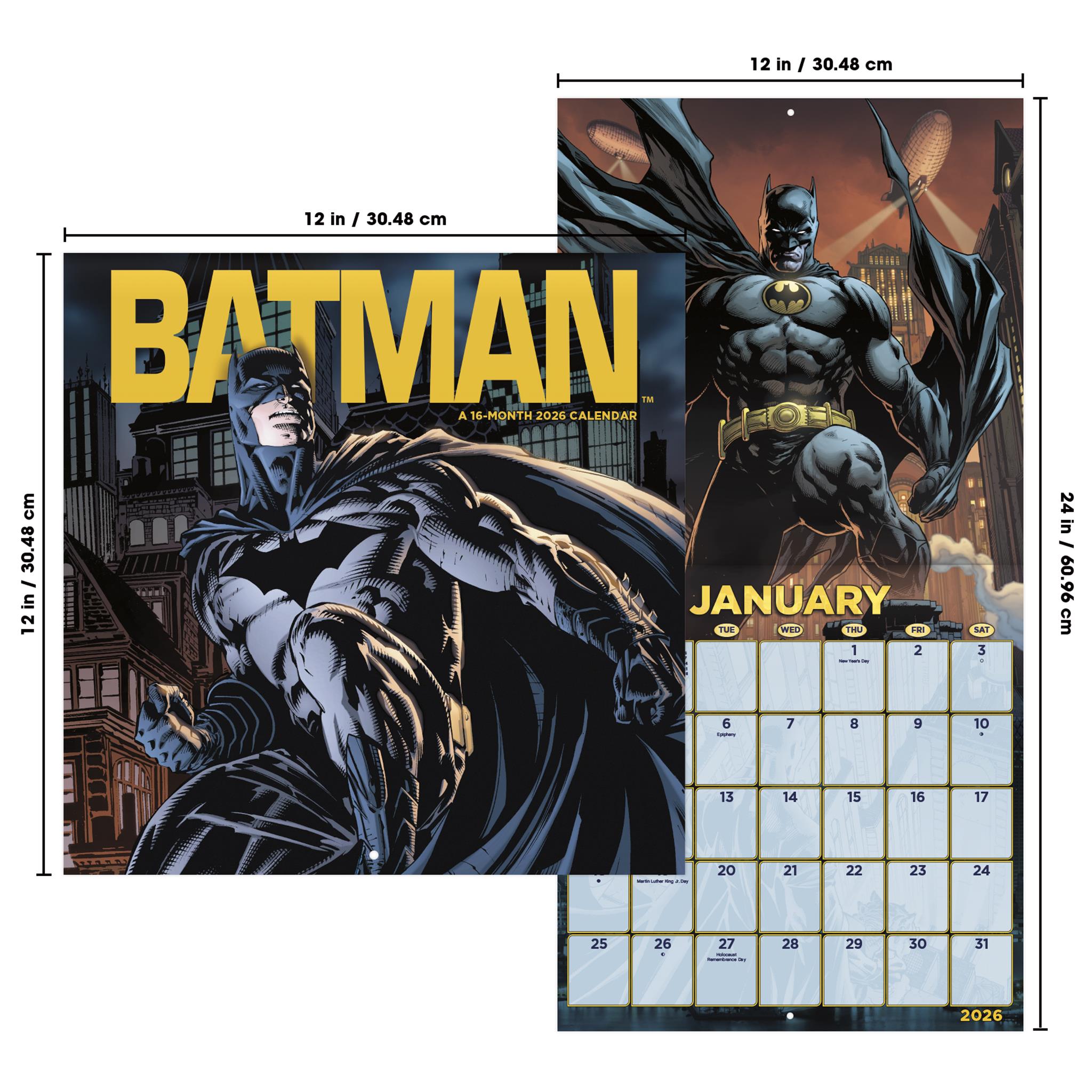 Calendrier mural Batman Comics 2026