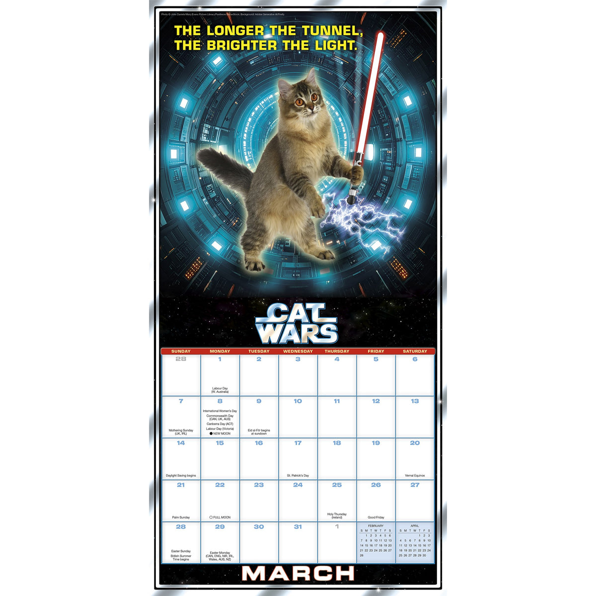 Calendrier mural Cat Wars 2027