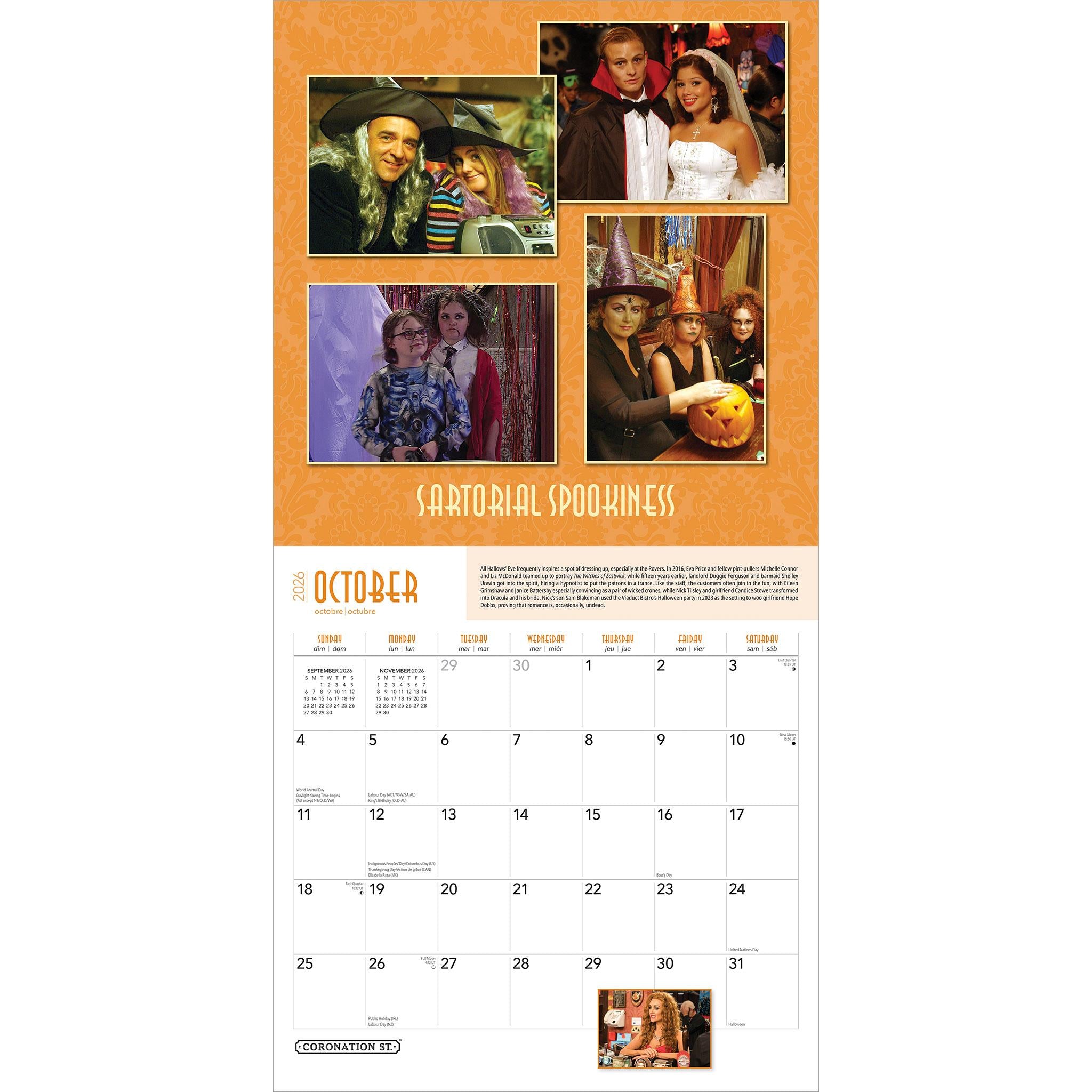 Calendrier mural Coronation Street 2026