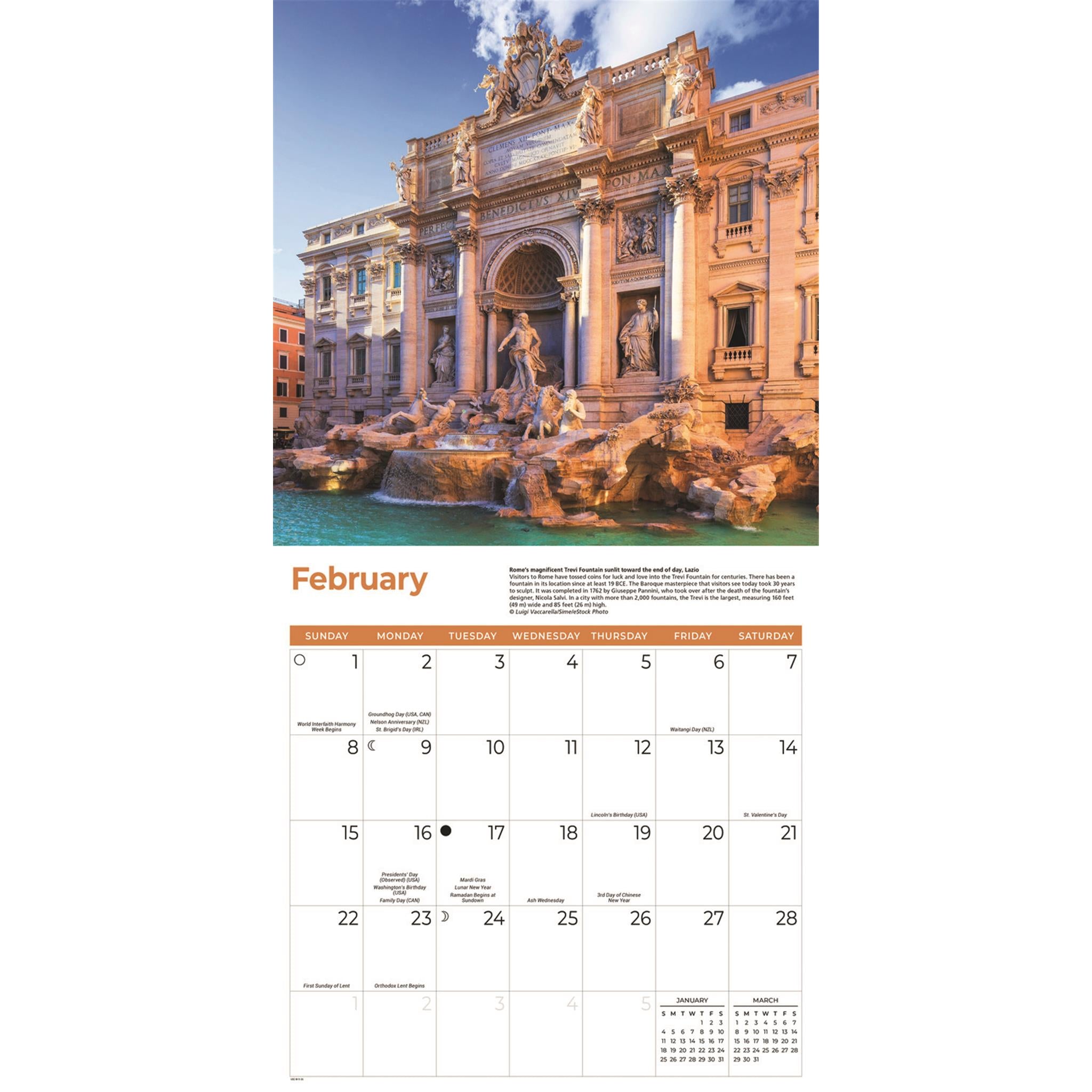 Italy 2026 Wall Calendar