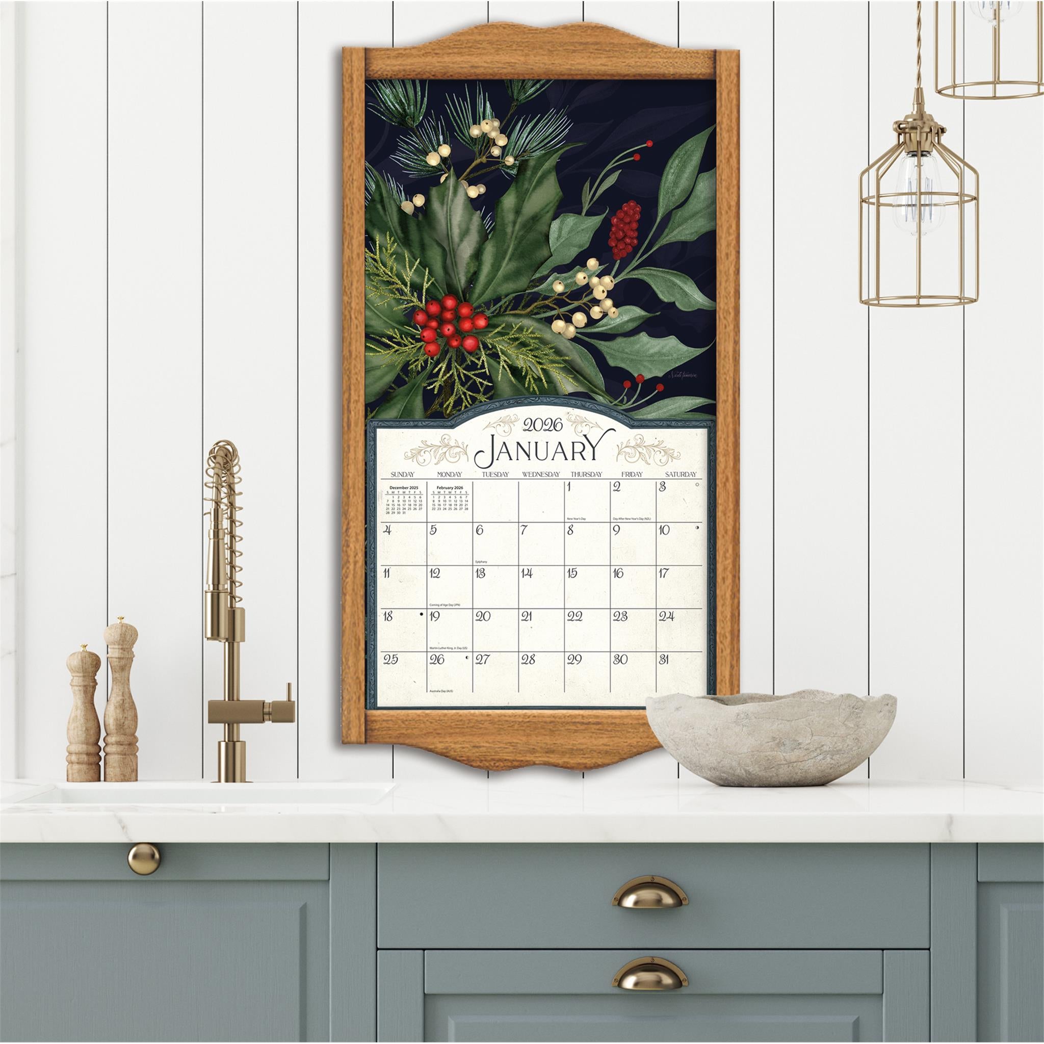 Calendrier mural Midnight Garden 2026 Édition Spéciale avec impression