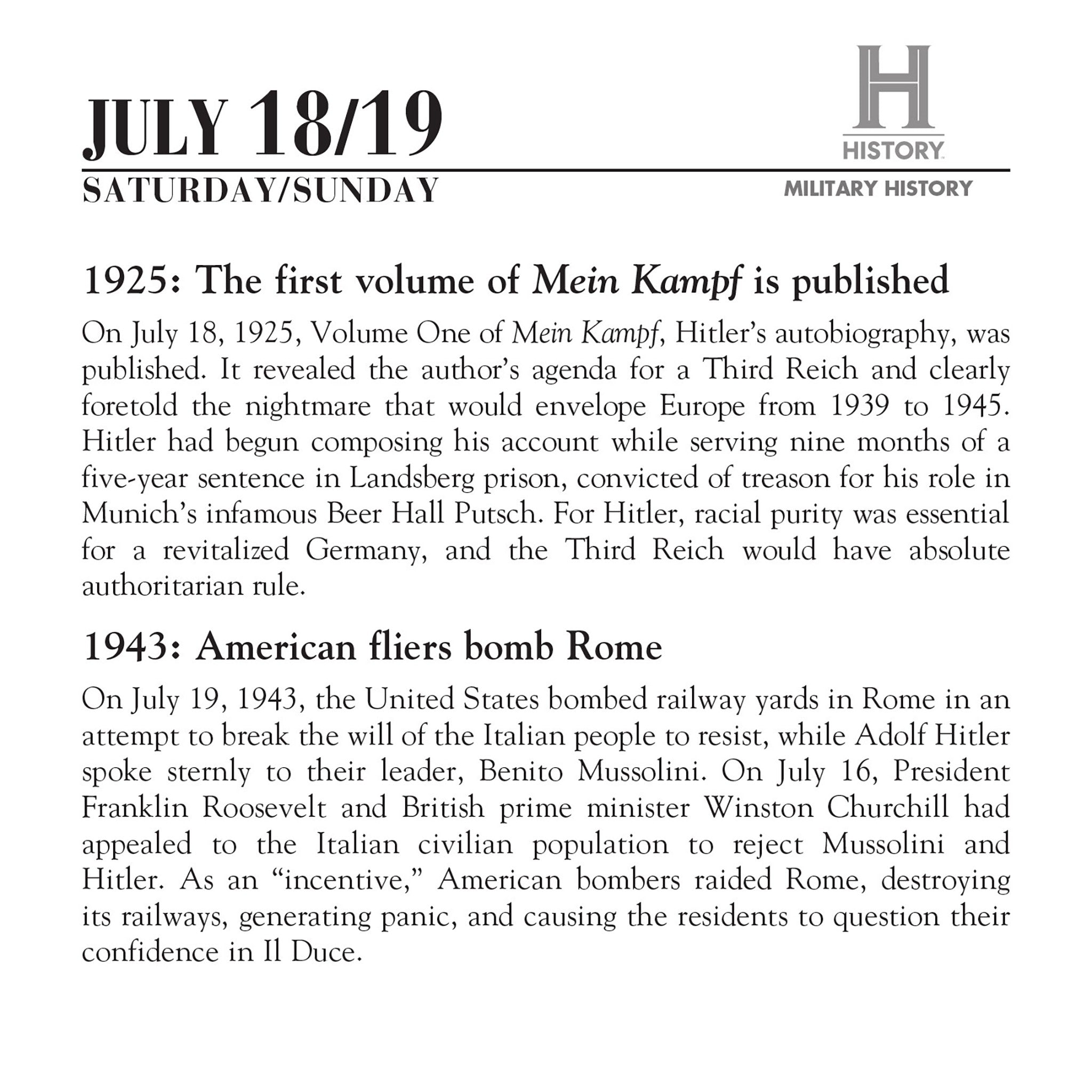 History Channel This Day in Military History 2027 Box Calendar - Online Only