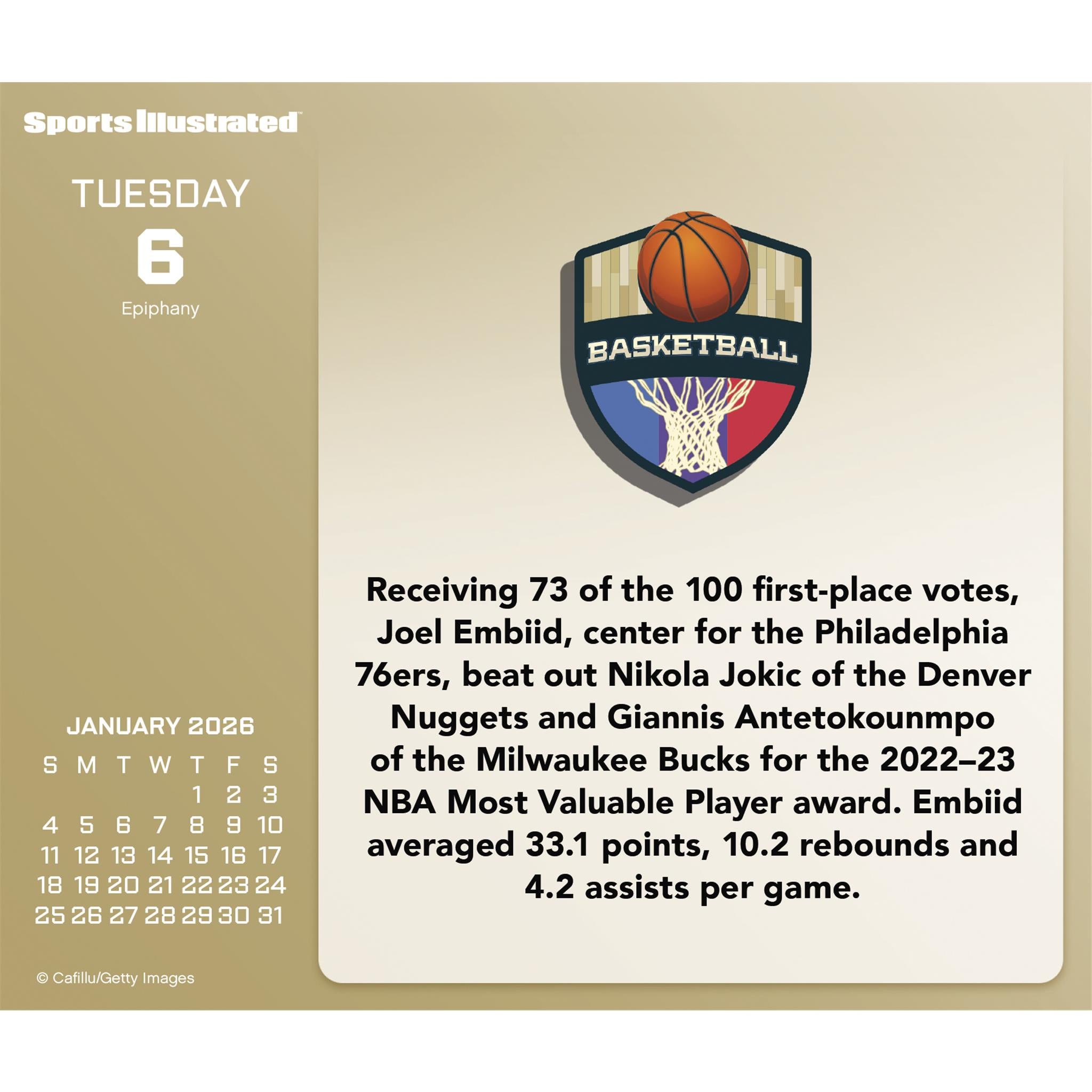 Calendrier Sports Illustrated Sports 2026 (édition en ligne uniquement)