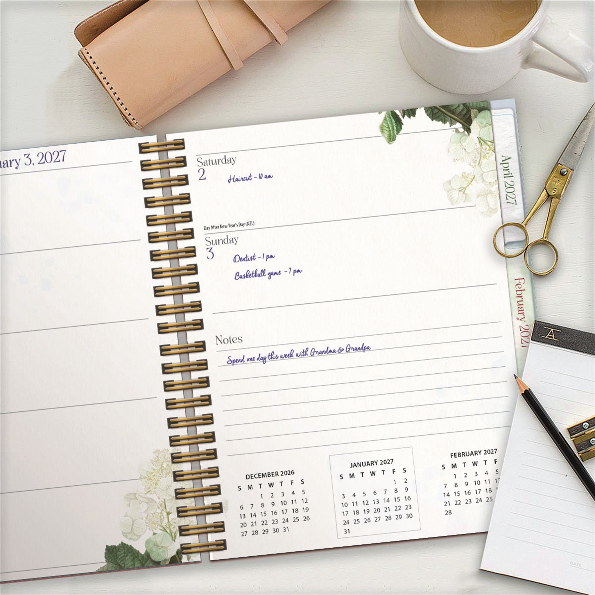 Calendrier perpétuel Jardin Botanique 2027