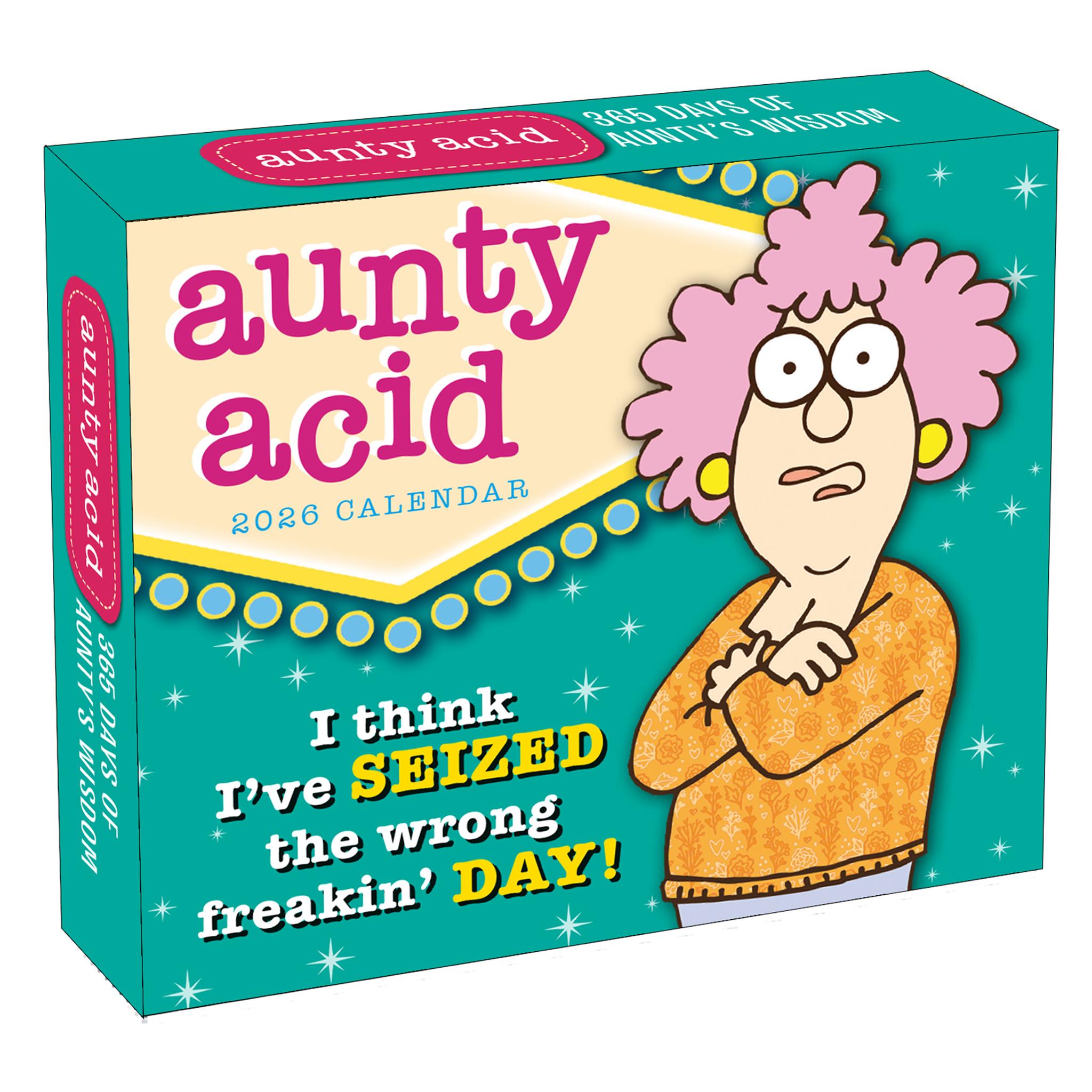 Calendrier de la boîte Aunty Acid 2026