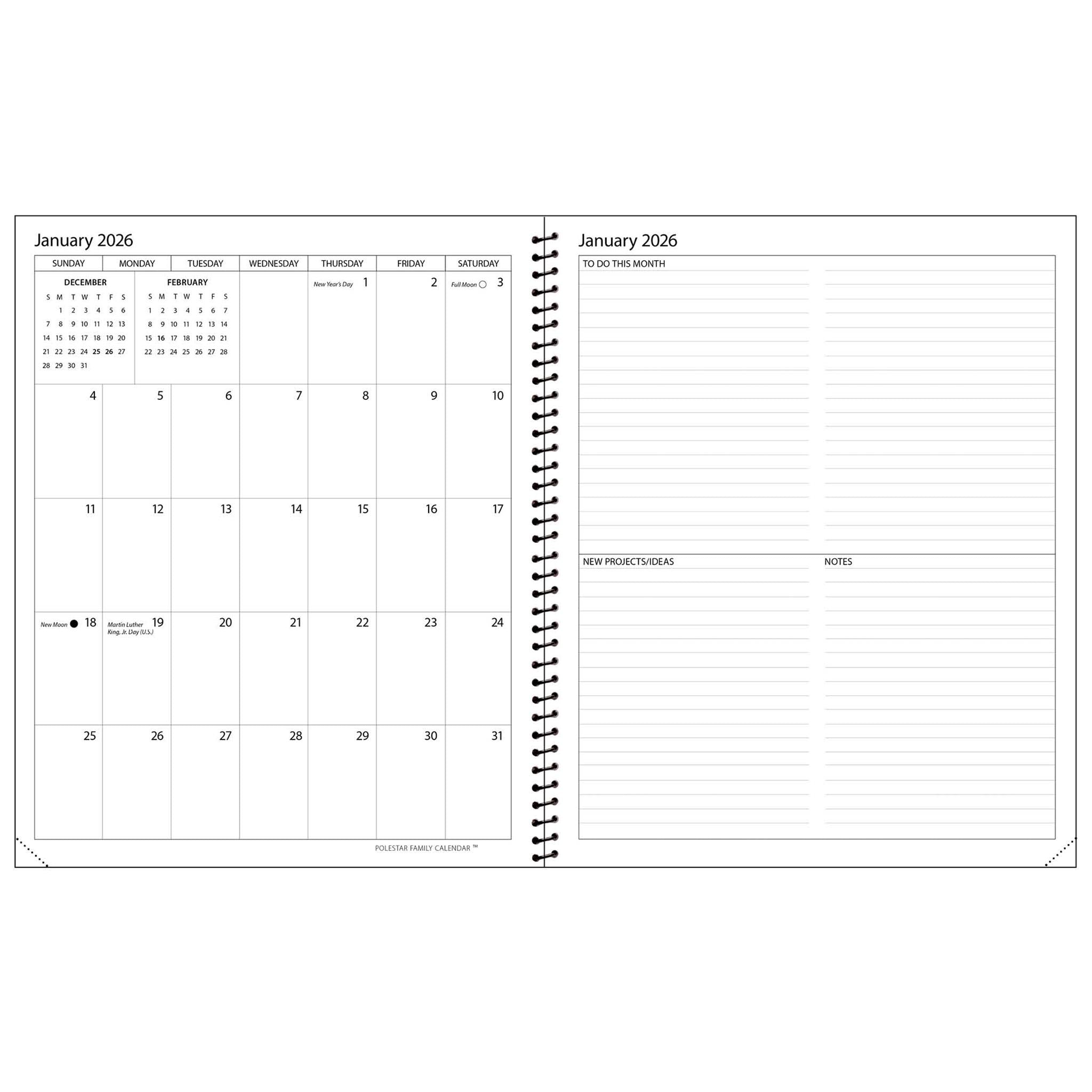 Calendrier des fiançailles Polestar Family 2026