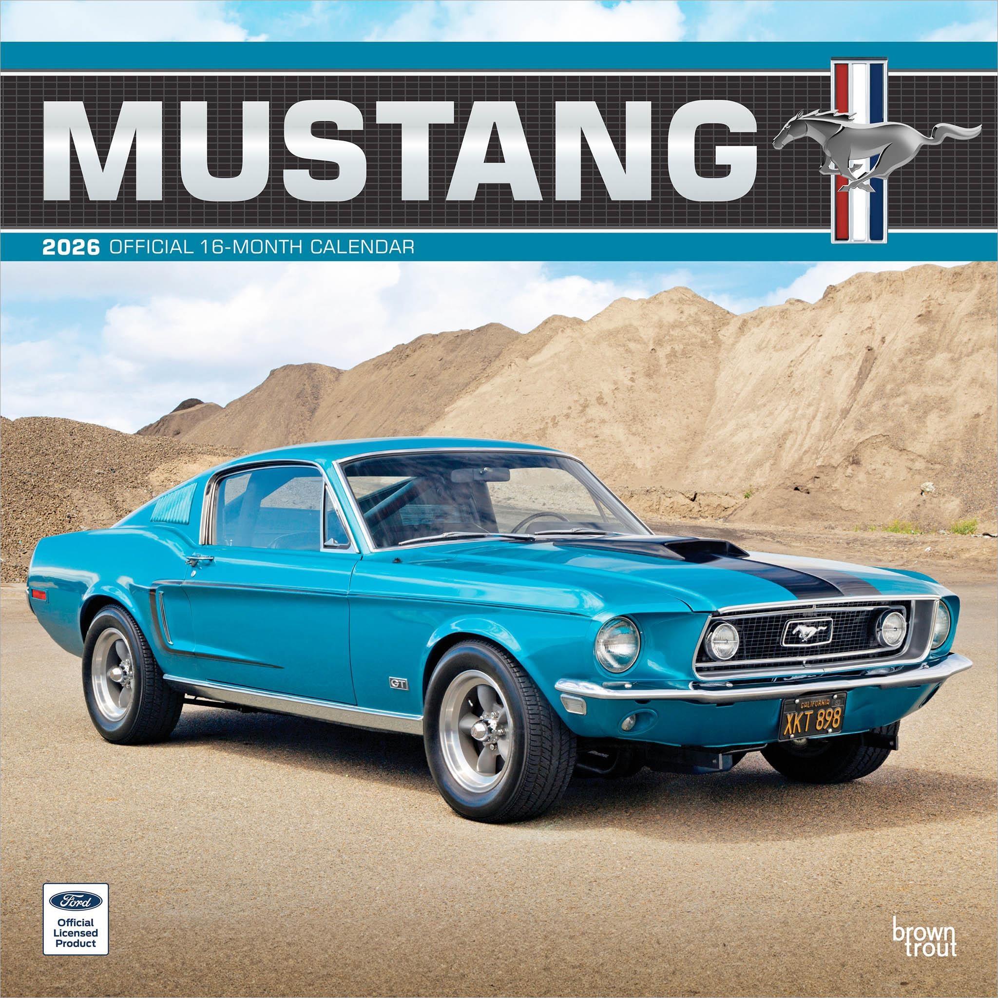 Calendrier mural Mustang 2026