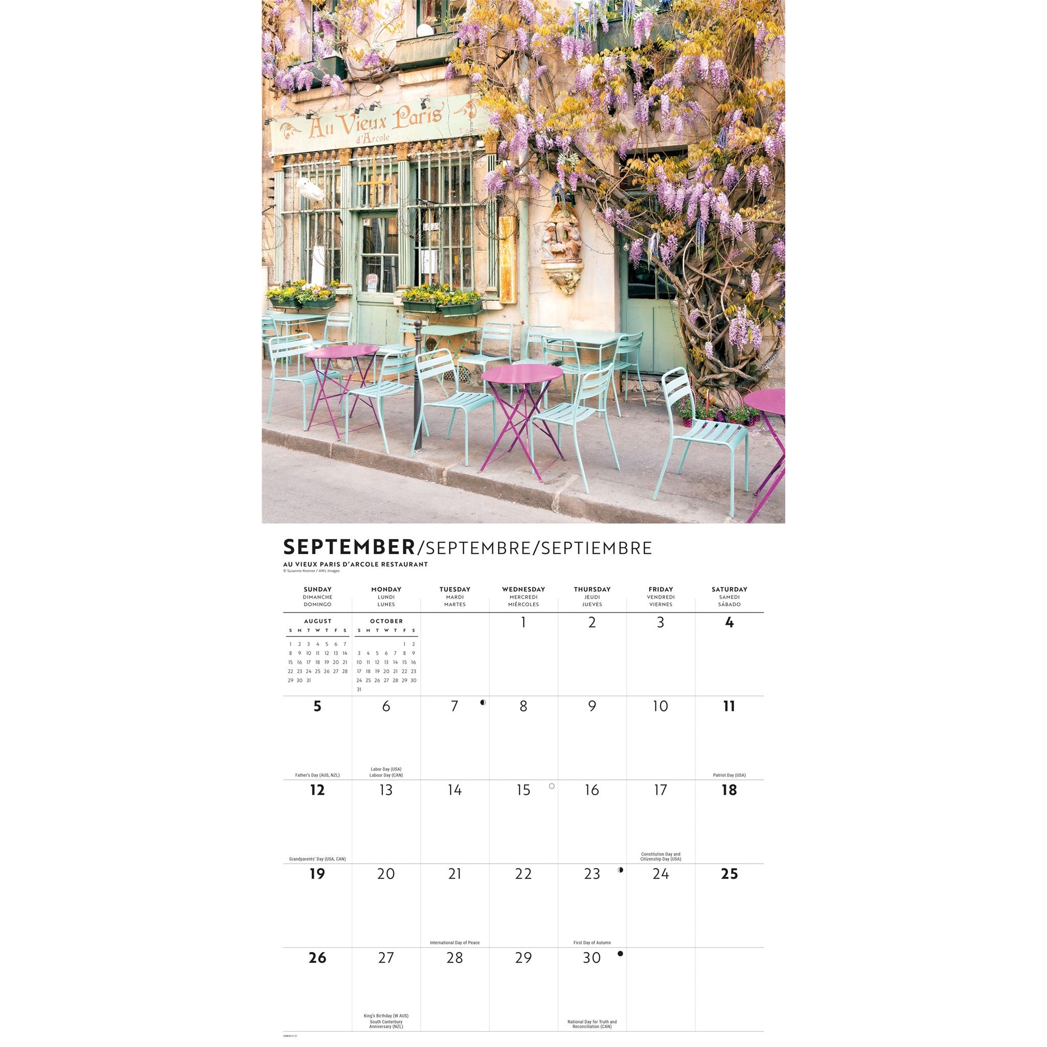 Calendrier mural Le style de vie parisien 2027