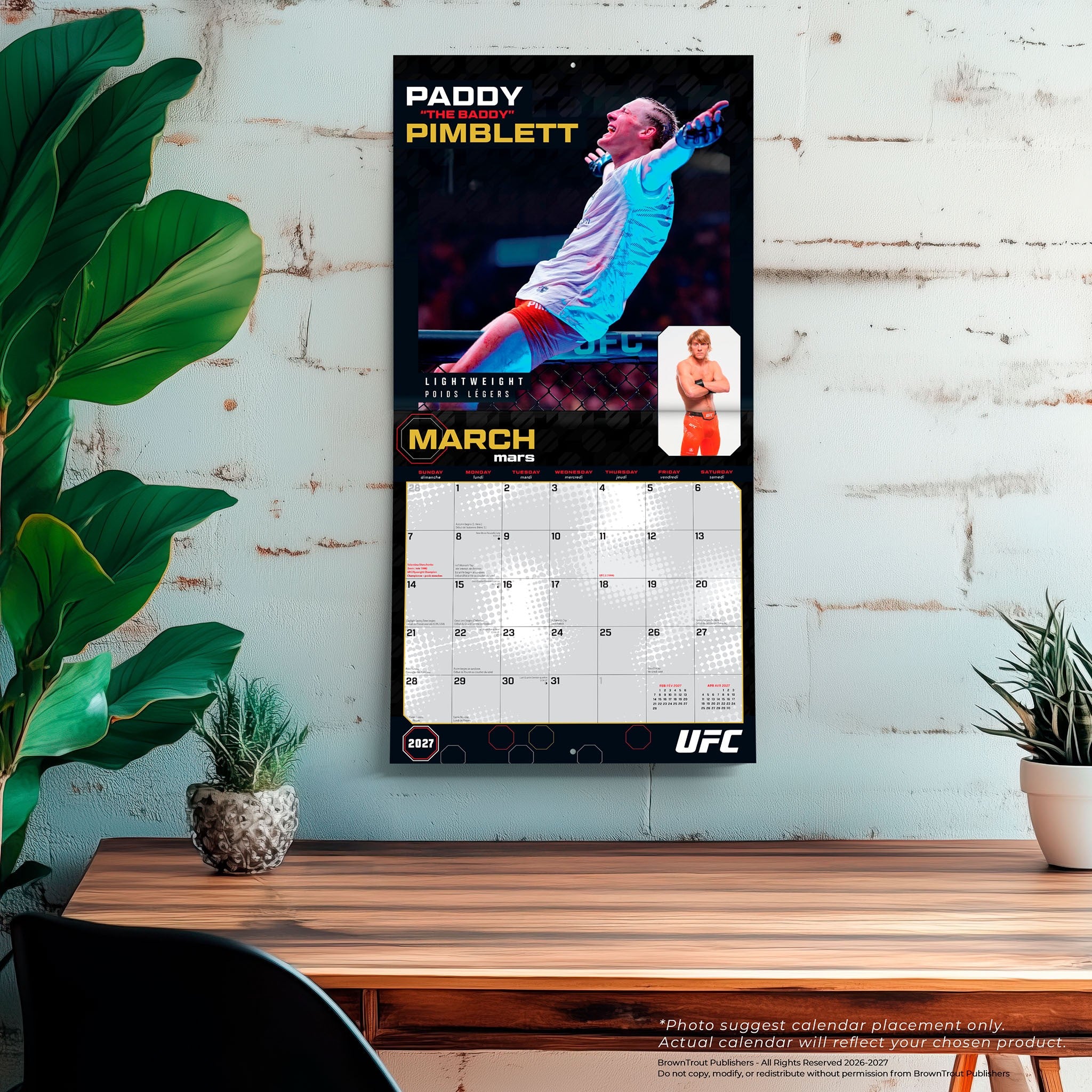 Ultimate Fighting Championship 'UFC Athletes' 2027 Wall Calendar