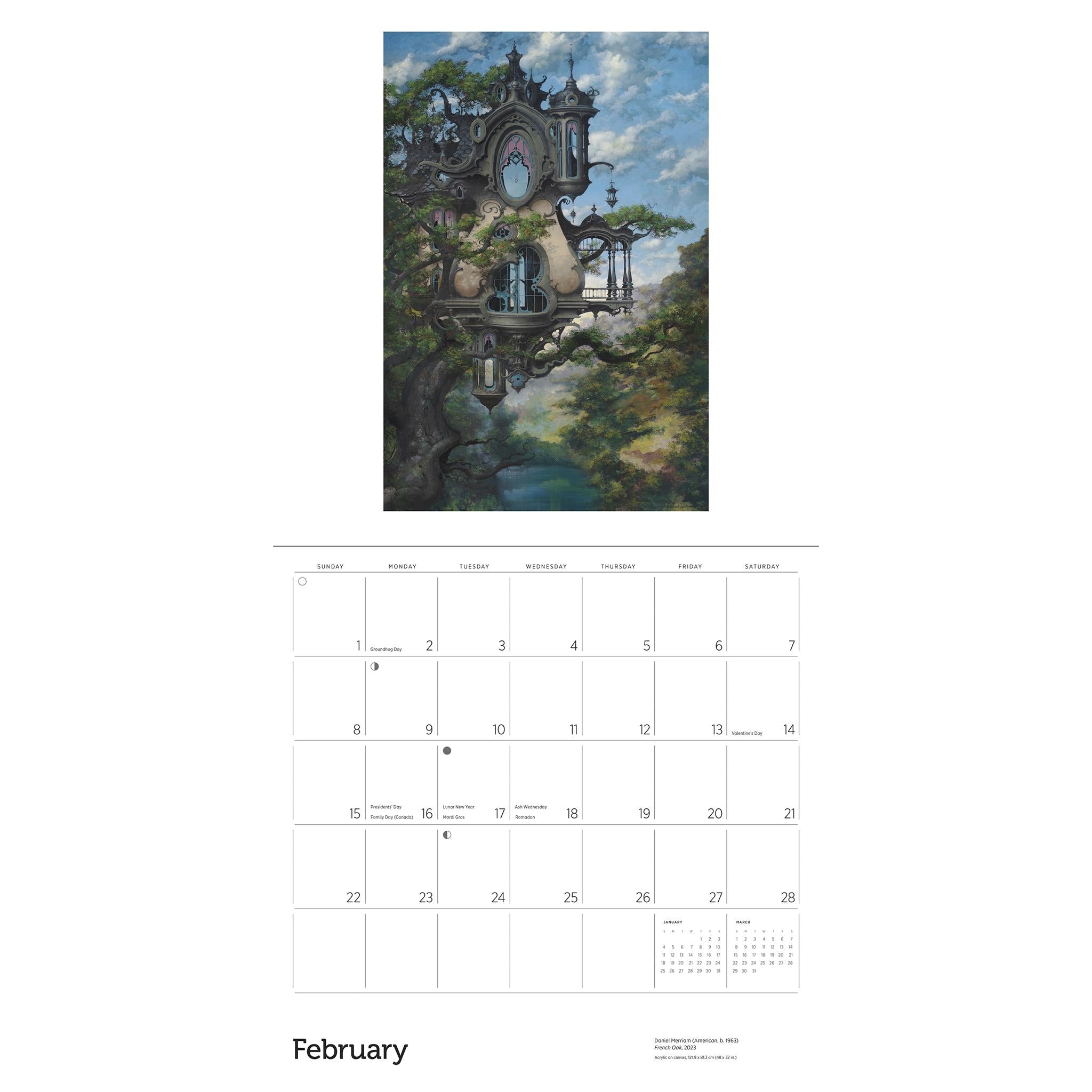 Calendrier mural 2026 de Daniel Merriam – Disponible uniquement en ligne