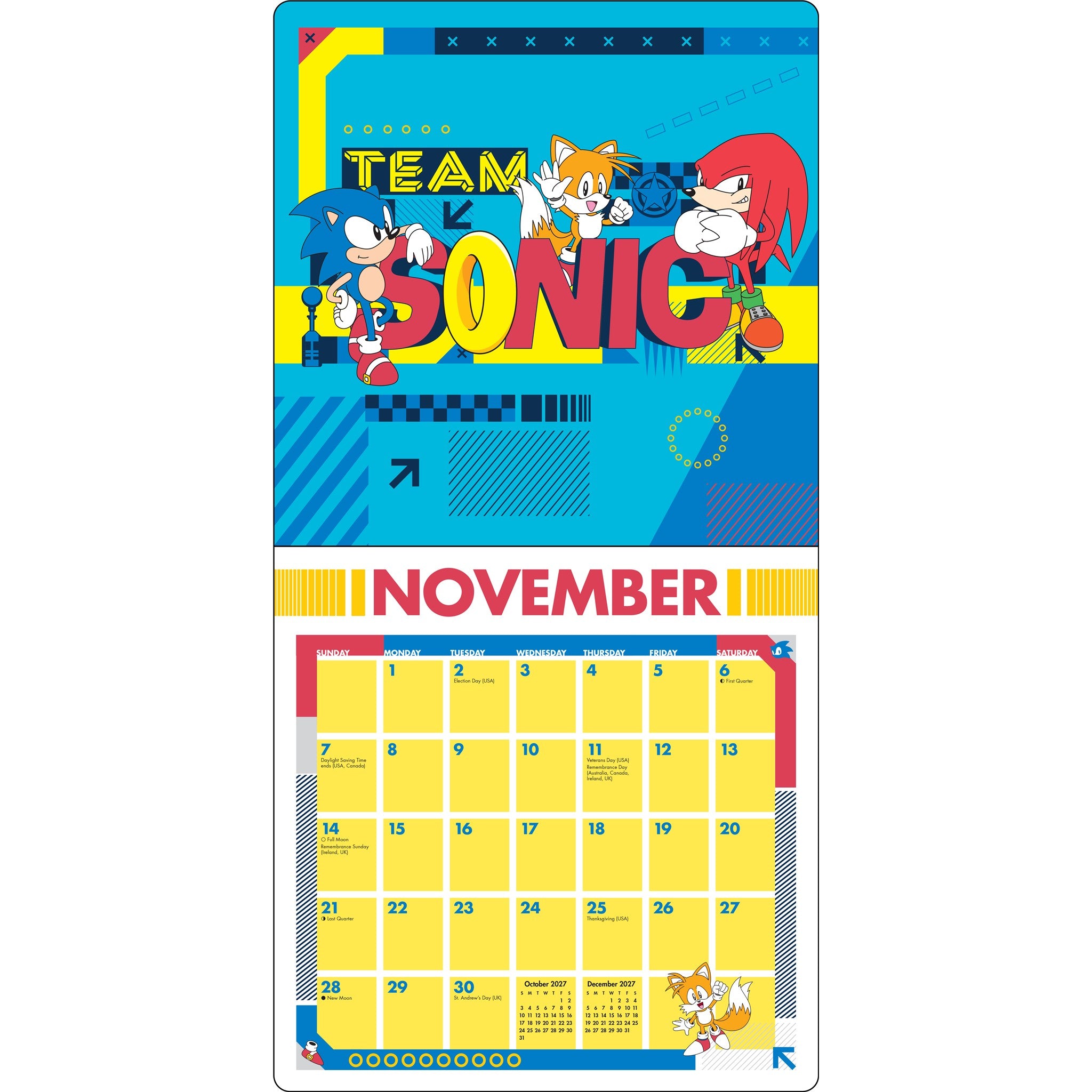 Sonic the Hedgehog Classic 2027 Wall Calendar