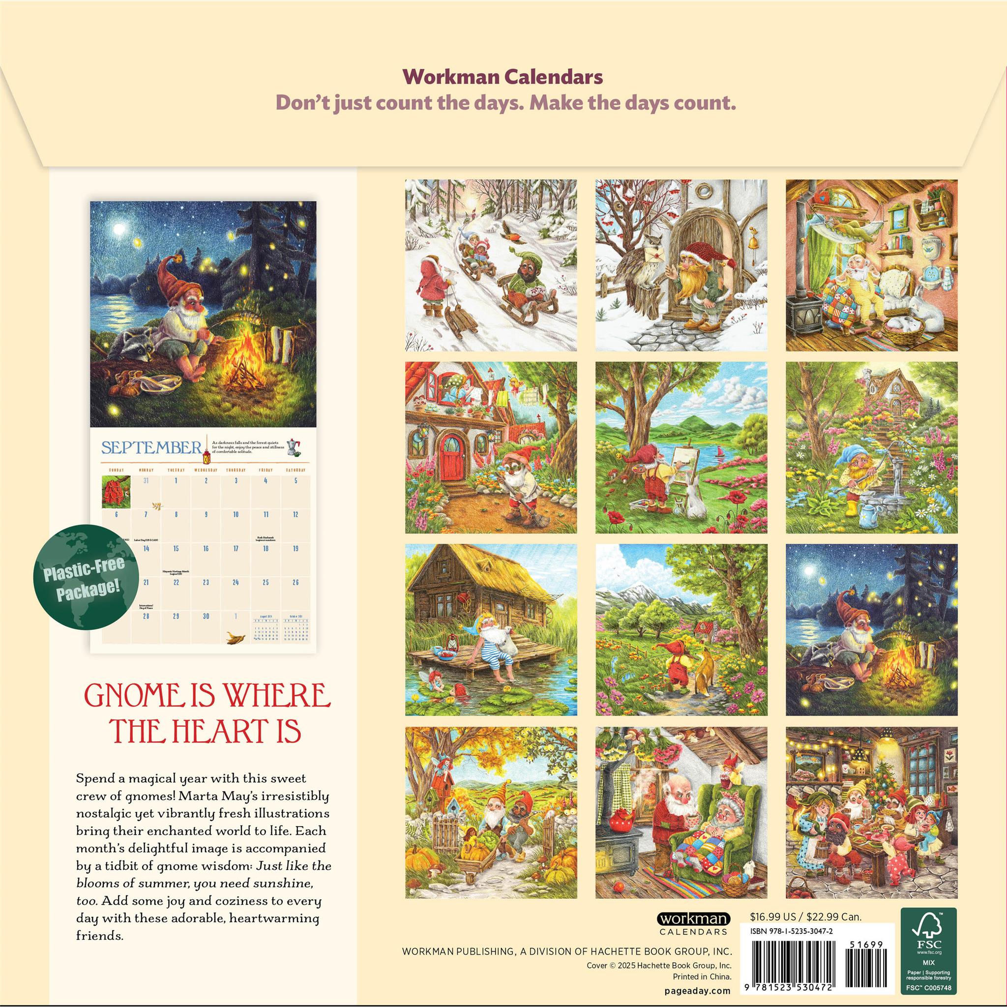 Calendrier mural Gnome Life 2026 - Disponible uniquement en ligne